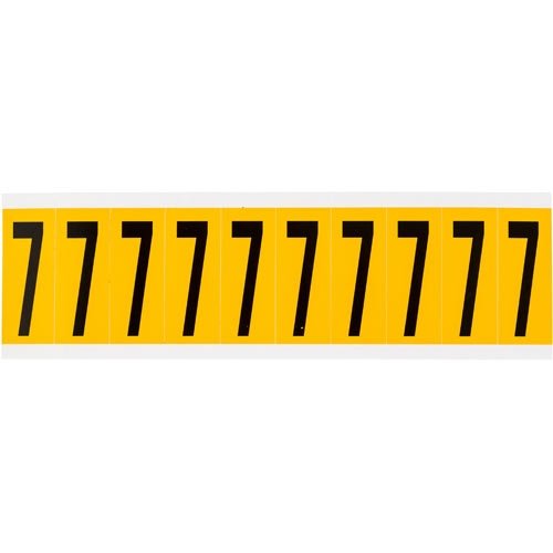 Brady 1534-7 15 Series Indoor/Outdoor Number & Letter Cards - Pack of 50 - Durable Identification for Warehouse, Office & Industrial Use