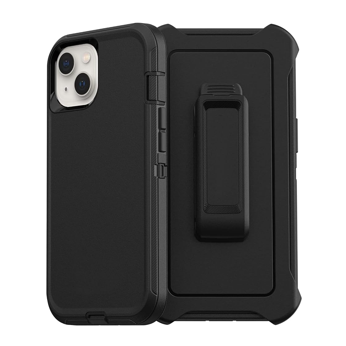Defender Case for iPhone 15 Plus - Rugged Protective Phone Cover with Port Protection & Screenless Design (Black) | Perfect for Outdoor Activities, Construction Work & Extreme Sports