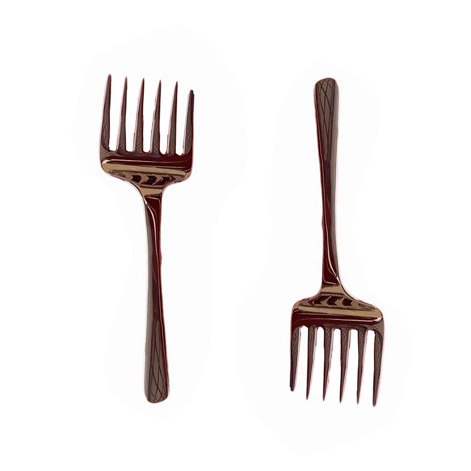 Premium Stainless Steel Dessert Forks Set - Elegant Silver Wing Design Appetizer Forks for Cakes, Fruits & Salads - 5.3 Inch Party Utensils (2-Pack) - Perfect for Weddings, Restaurants, Catering & Home Entertaining