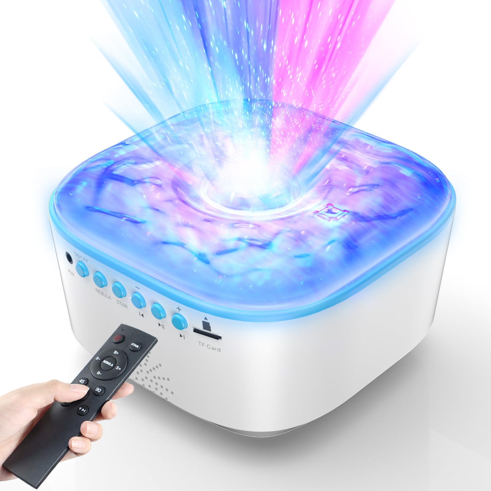 Galaxy Projector Night Light with Remote Control, Timer & Bluetooth Speaker - Starry Sky Aurora LED Ceiling Projector for Kids & Adults - Perfect for Bedroom Decor, Relaxation, Meditation, and Christmas/Birthday Gifts