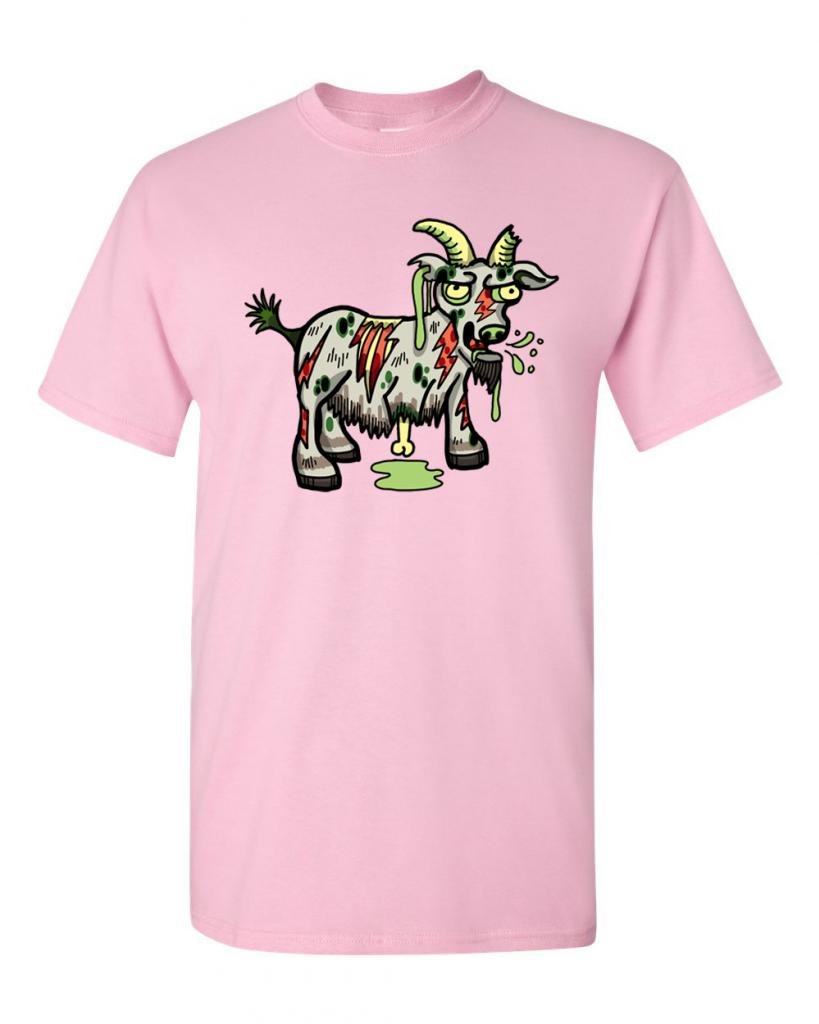 Zombie Goat Undead Animals Graphic T-Shirt for Adults - Perfect for Halloween Costumes, Horror Fans & Unique Gifts