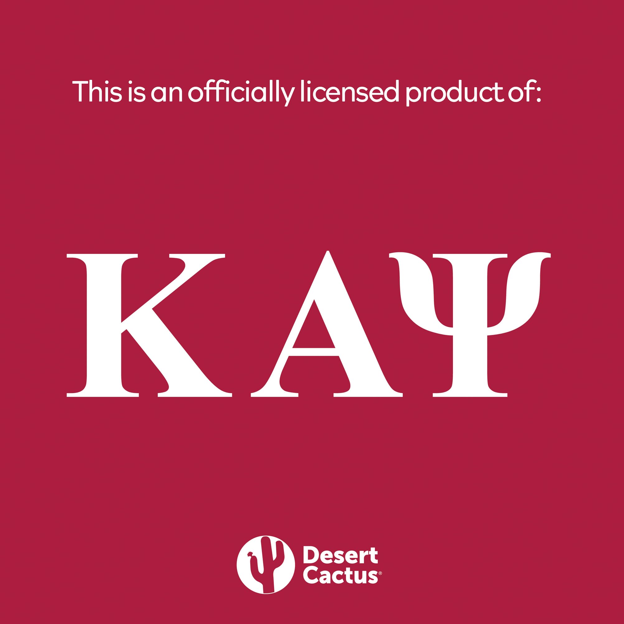 Kappa Alpha Psi Fraternity Luggage Tag - Desert Cactus Design with Diamond Traditional Pattern | Durable Travel Bag Tag for Suitcases, Backpacks & College Greek Life Accessories
