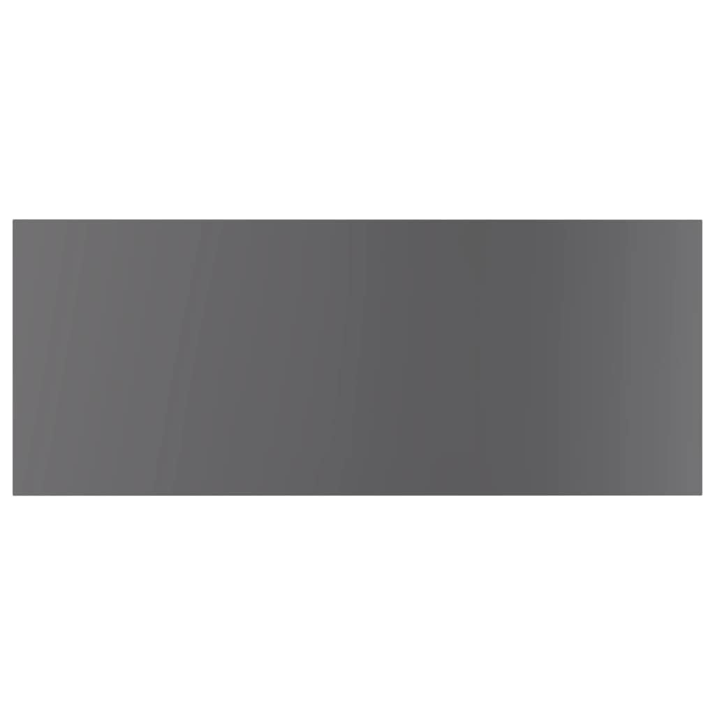 High Gloss Gray Bookshelf Replacement Panels - 4 Pack Chipboard Shelves 39.4