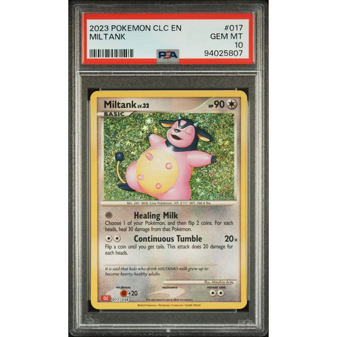 2023 Pokemon Classic Collection Miltank 017/034 PSA 10 Graded Card - Rare Collectible for Pokemon TCG Fans & Investors | Perfect for Display, Gaming & Trading