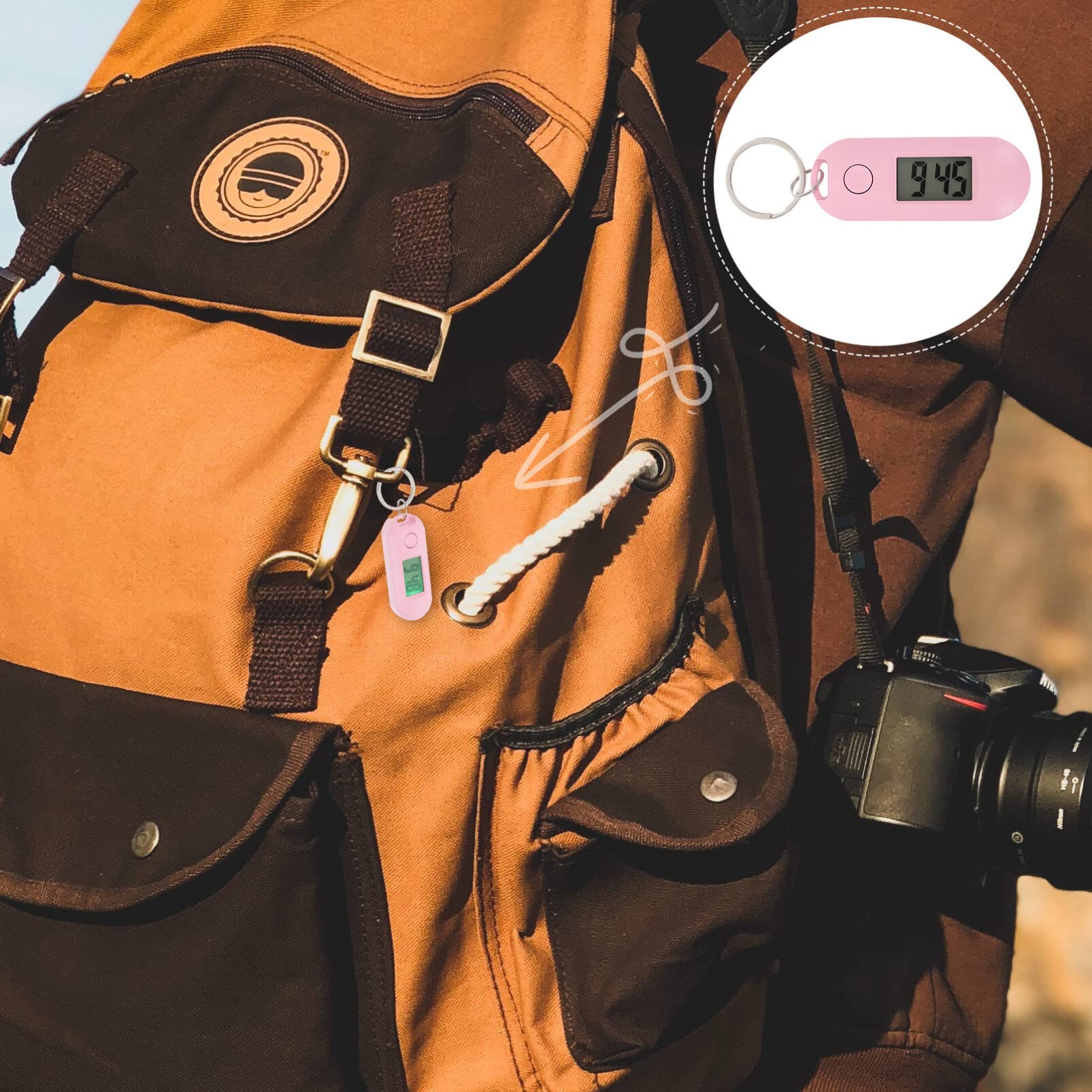 LED Digital Pocket Watch with Keychain - Stylish Hanging Watch for Students, Perfect for School, Travel & Gifts