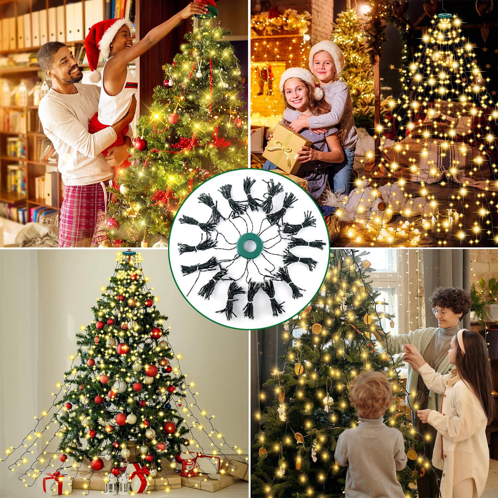 Probuk 16ft 400 LED Copper Wire Fairy Lights - 8 Memory Modes Warm White Christmas String Lights for Indoor/Outdoor Holiday Decor, Christmas Tree, Party, Wedding & Home Decoration