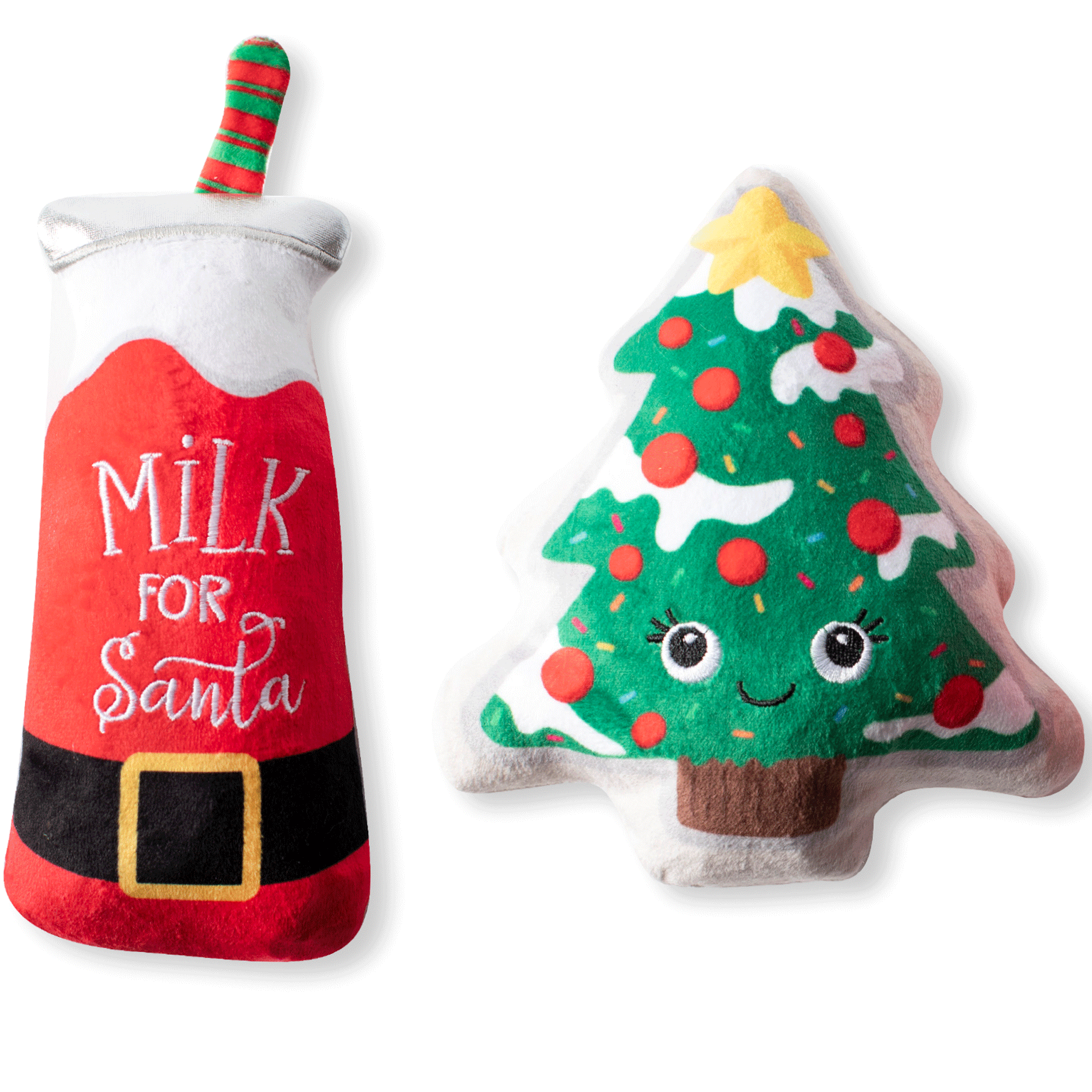 Festive Fringe Santa Dog Toy - Red & Green Chew Toy for Small & Large Dogs - Perfect for Christmas Playtime & Holiday Gifts