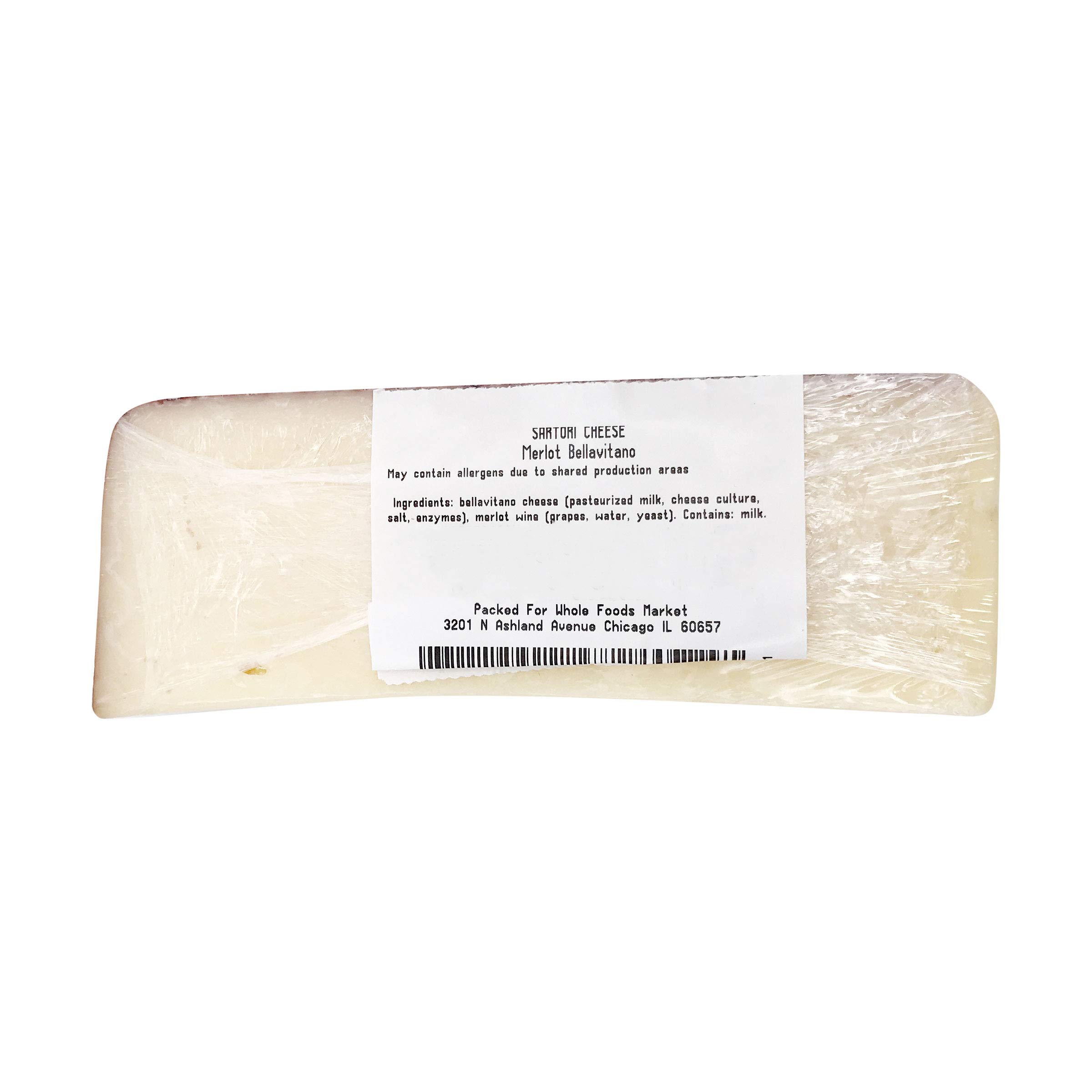Premium Sartori Merlot Bellavitano Cheese - Artisan Wisconsin Cheese for Charcuterie Boards, Wine Pairing & Gourmet Gifts