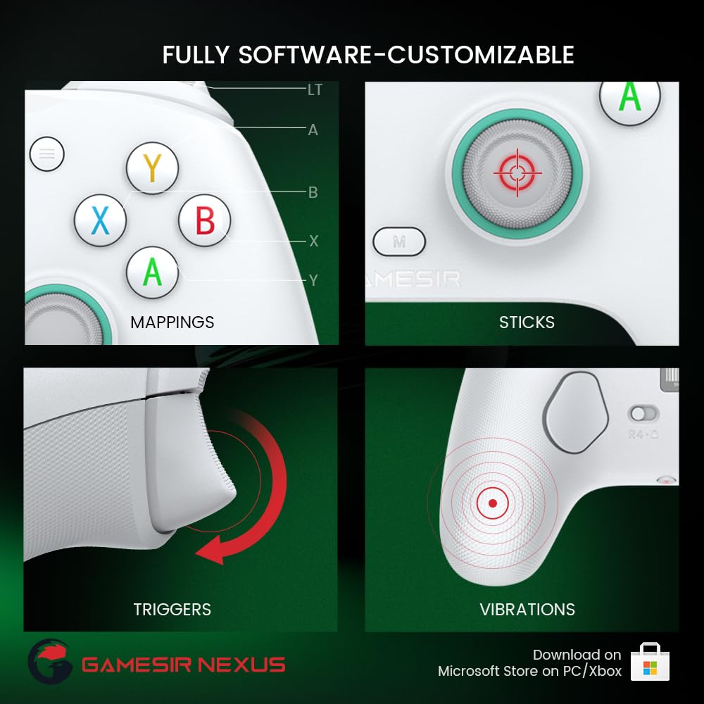 GameSir G7 SE Officially Licensed Xbox One Controller - Hall Effect Joysticks, 3.5mm Audio Jack & Programmable Back Buttons for Xbox Series X/S, Xbox One, Windows 10/11 PC Gaming - Perfect for FPS, Racing & Sports Games