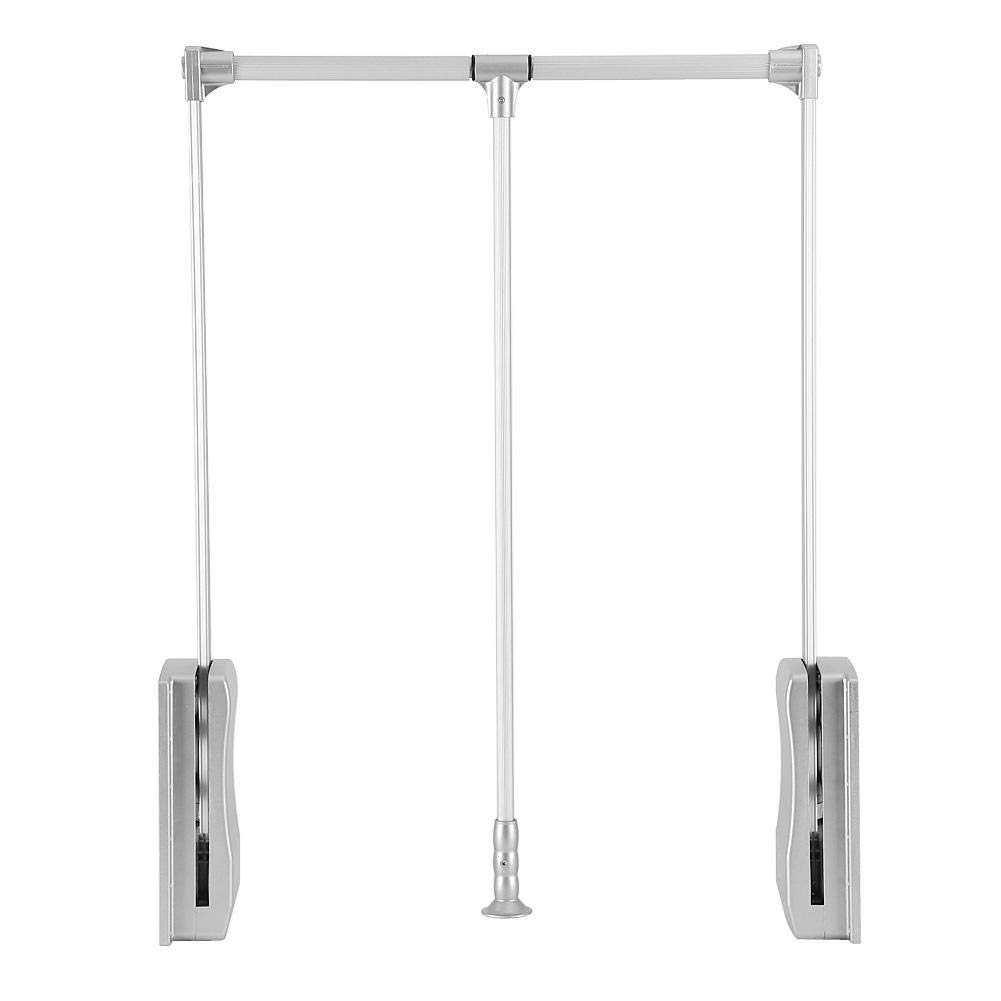 Adjustable Pull Down Closet Rod - Space Saving Wardrobe Lift Rail Organizer (450-600mm) | Soft Return Clothes Hanging System for Bedroom, Closet & Small Spaces