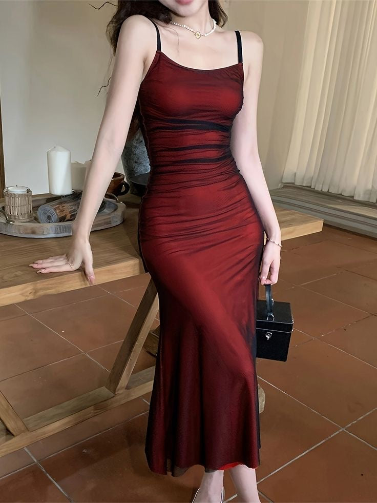 Elegant Burgundy Sheath Long Prom Dress for Evening Party & Formal Events - Style J3154 | Perfect for Homecoming, Prom Night, and Special Occasions
