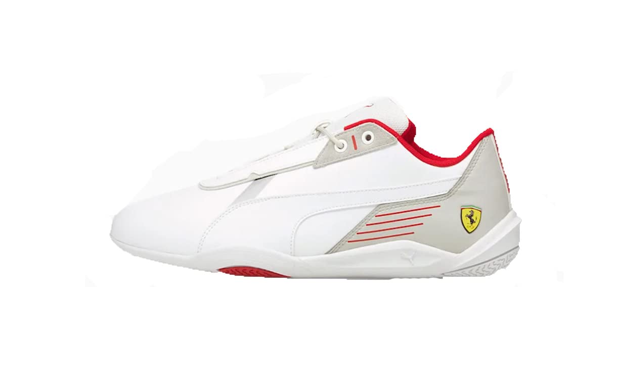 Puma Men's Ferrari R-Cat Machina Sneaker - White Gray Violet Running Shoes Size 10.5 | Lightweight Athletic Sneakers for Men | Perfect for Jogging, Gym Workouts & Casual Wear