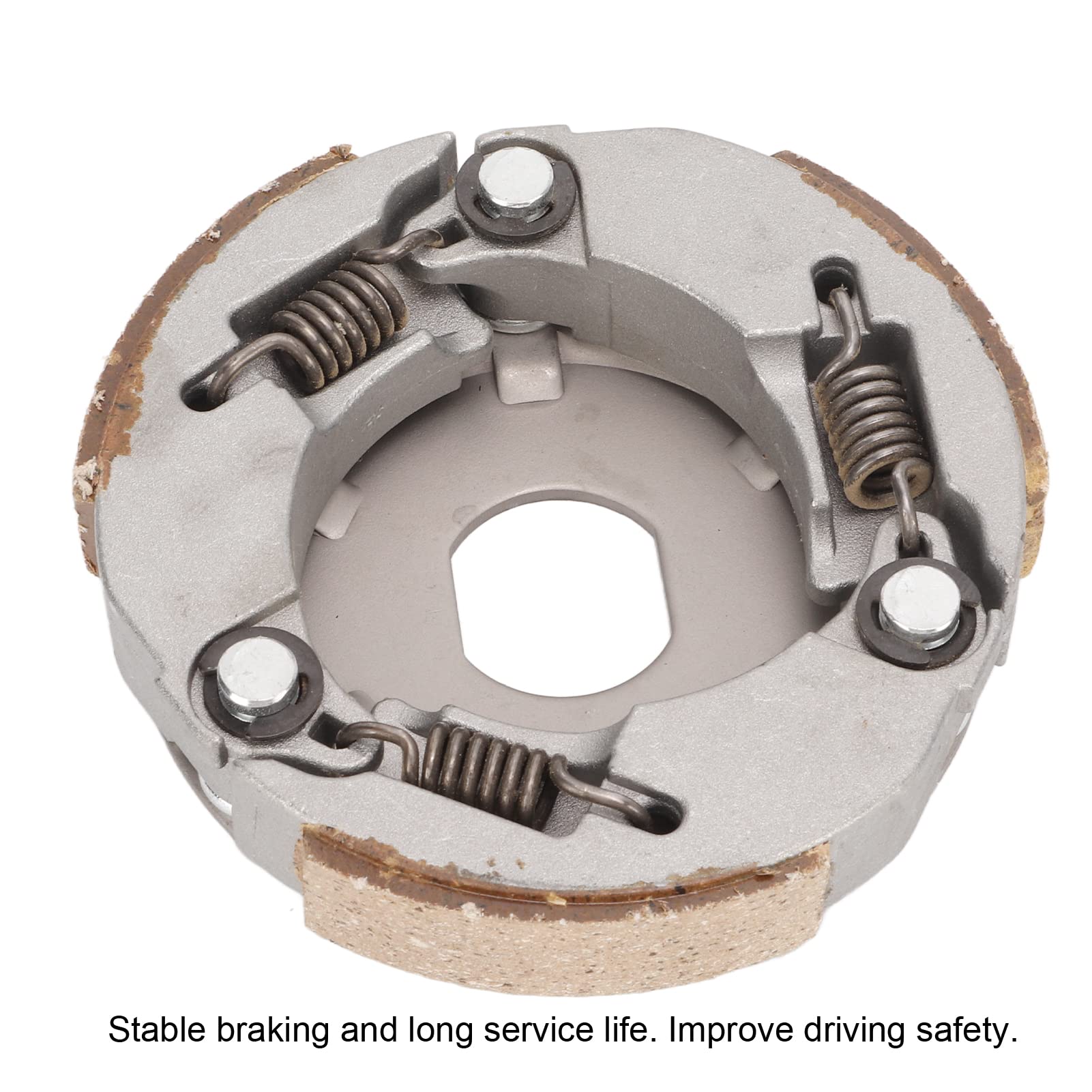 Centrifugal Clutch Shoe Driven Wheel Assembly - Semi-Metal Brake Pads Smooth Replacement for 100cc Motorcycles | Durable Clutch Block for ATV, Scooter & Off-Road Vehicles