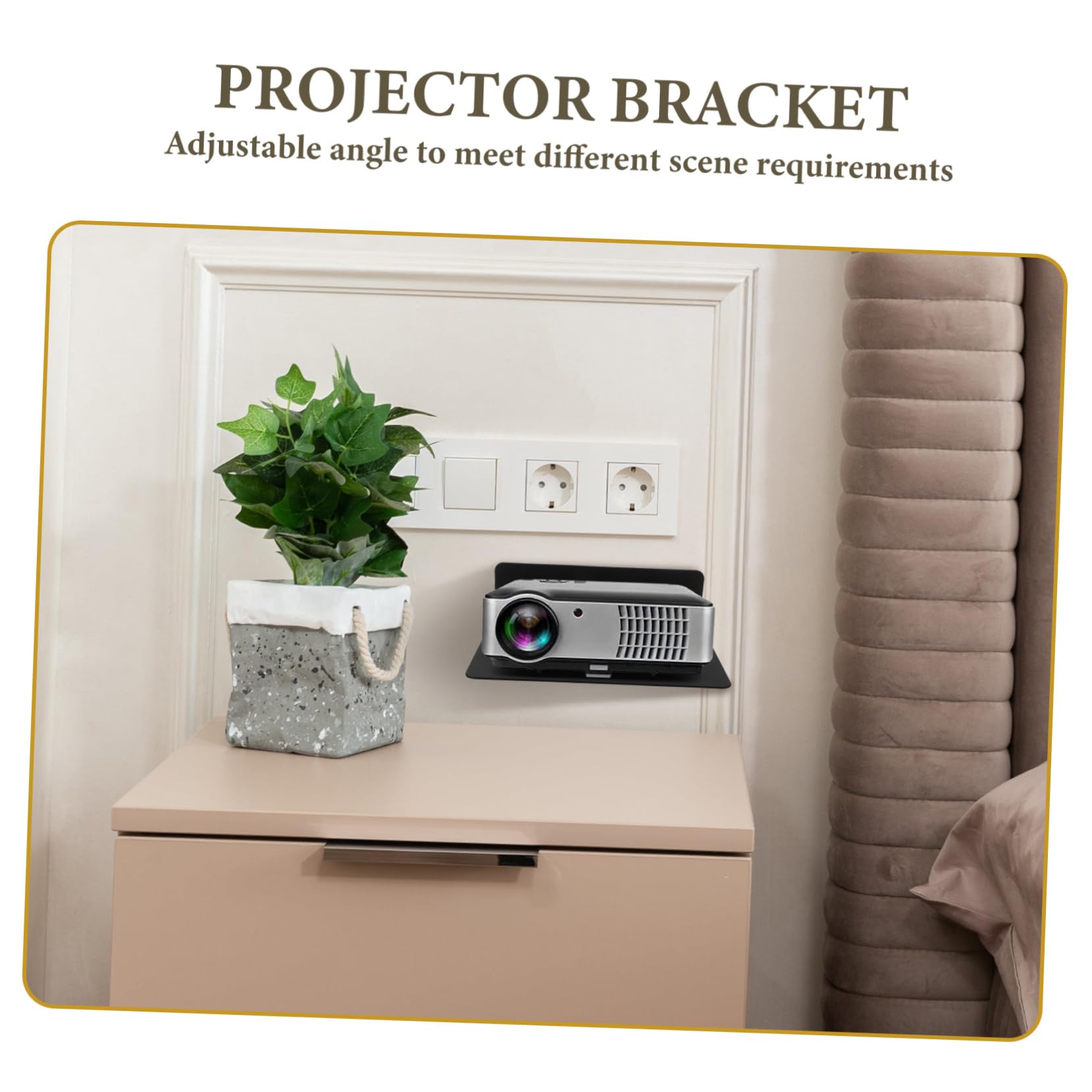 DIYEAH 5-Piece Wall Mount Kit - Universal Projector Bracket & Router Holder with DVD Shelf | Perfect for Home Theater Setup, Network Equipment Organization & Media Storage