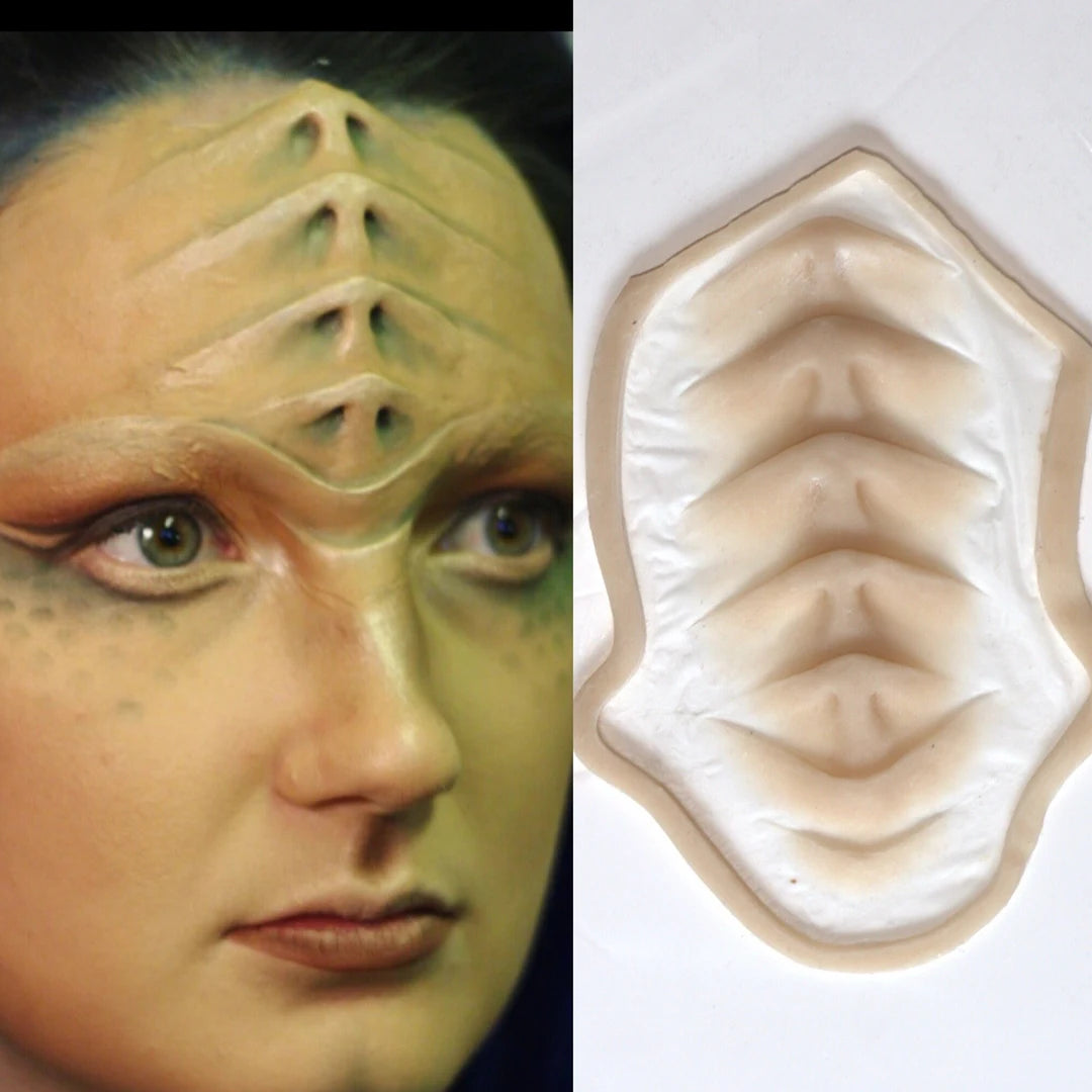 Obsidian FX Alien Forehead Silicone Prosthetic - Realistic Sci-Fi Halloween Makeup FX for Cosplay & Horror Costumes - Perfect for Halloween, Cosplay, and Theatrical Special Effects