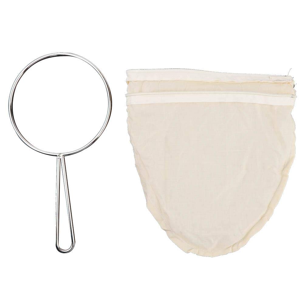 Reusable Stainless Steel Coffee Tea Filter Bag with Handle - Detachable Mesh Strainer for Home Brewing, Kitchen Funnel, Cold Brew & French Press Accessories - Perfect for Coffee Lovers & Tea Enthusiasts
