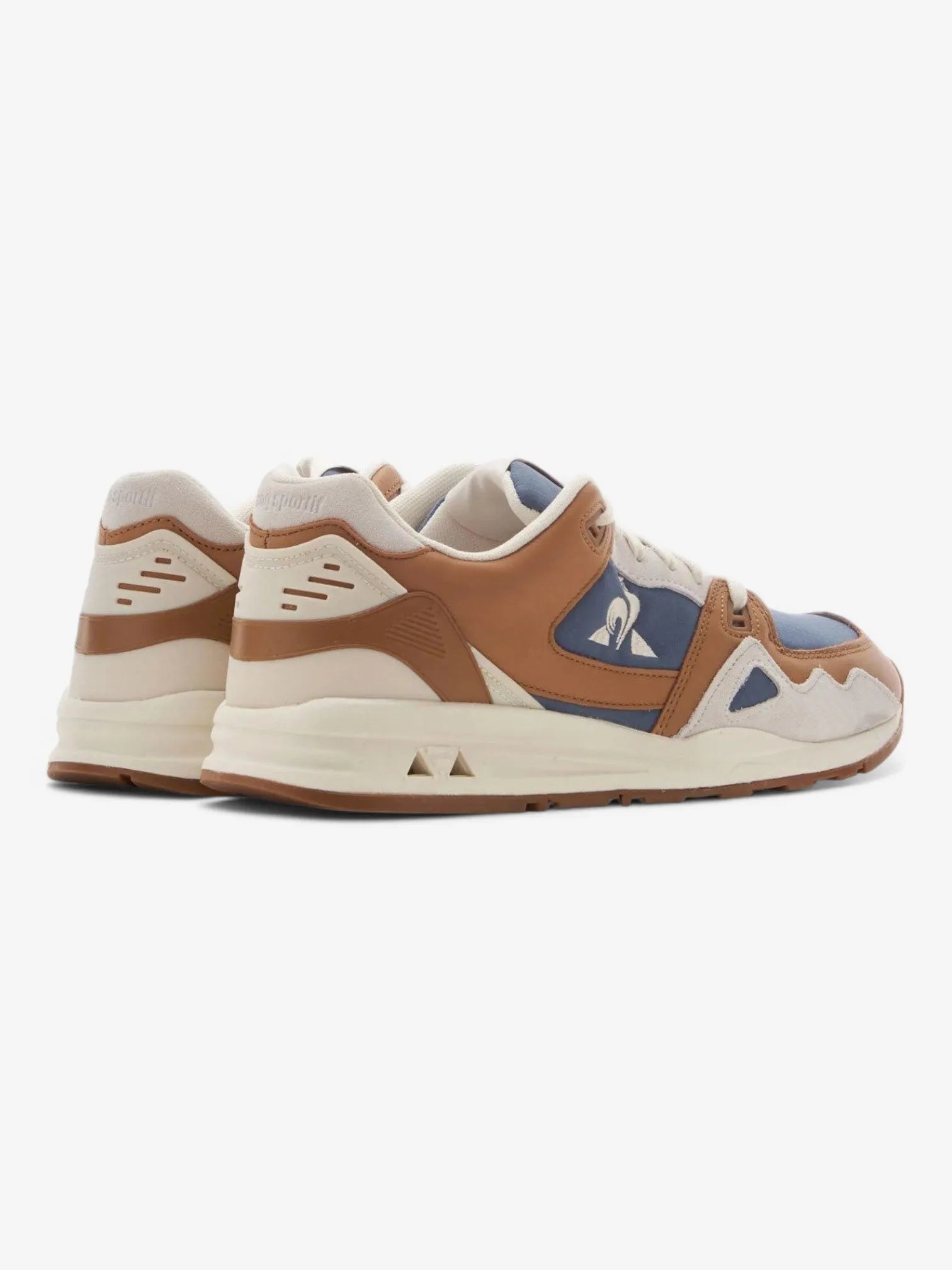 Le Coq Sportif R1000 Ripstop Sneakers - Beige, Brown & Blue Running Shoes for Men | Lightweight Comfortable Athletic Footwear for Jogging, Gym & Casual Wear