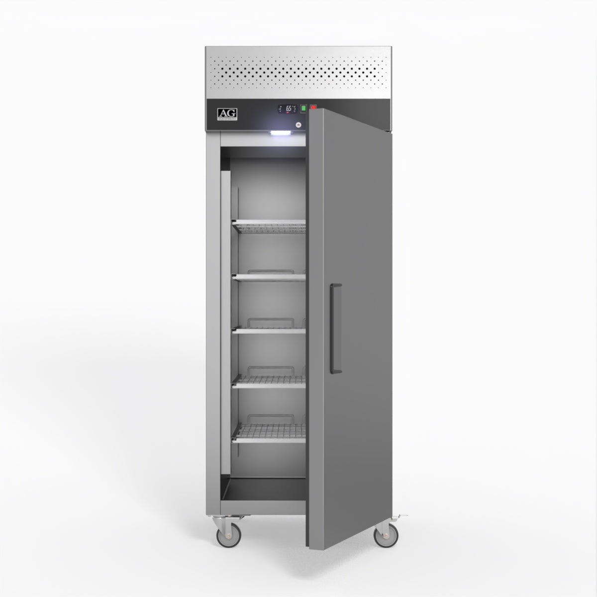 650L Stainless Steel Upright Freezer with Glass Door - Commercial & Home Use for Restaurants, Grocery Stores, Catering & Bulk Food Storage