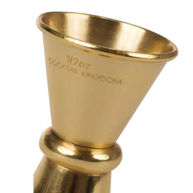 Premium Cocktail Jigger 1/2 oz & 3/4 oz Dual Measuring Cup - Professional Bar Tools for Mixing Cocktails, Bartending & Home Entertaining