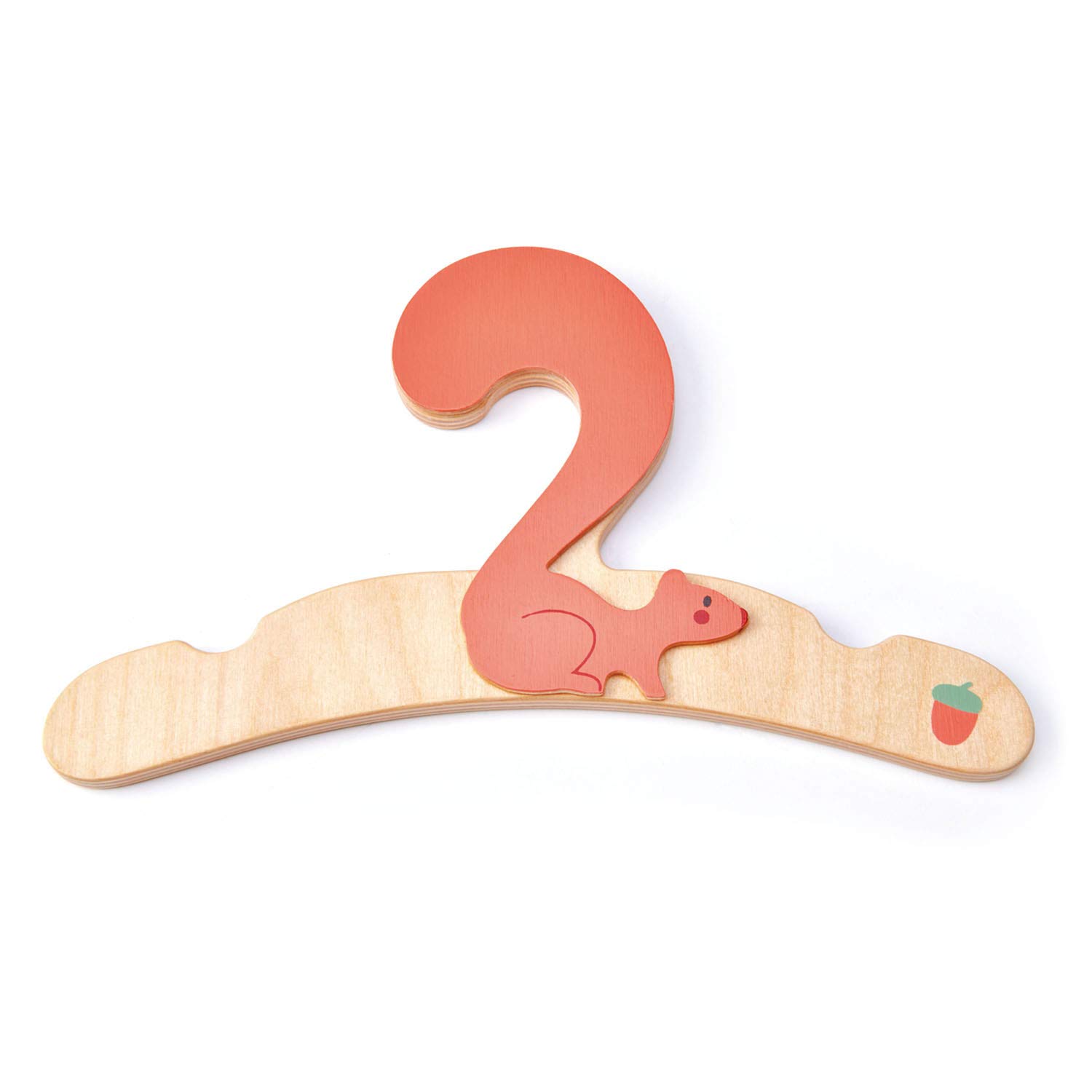 Tender Leaf Toys - Wooden Squirrel Hanger Set for Kids | Montessori Animal-Themed Room Decor | Perfect for Nursery, Playroom & Toddler Bedroom Organization