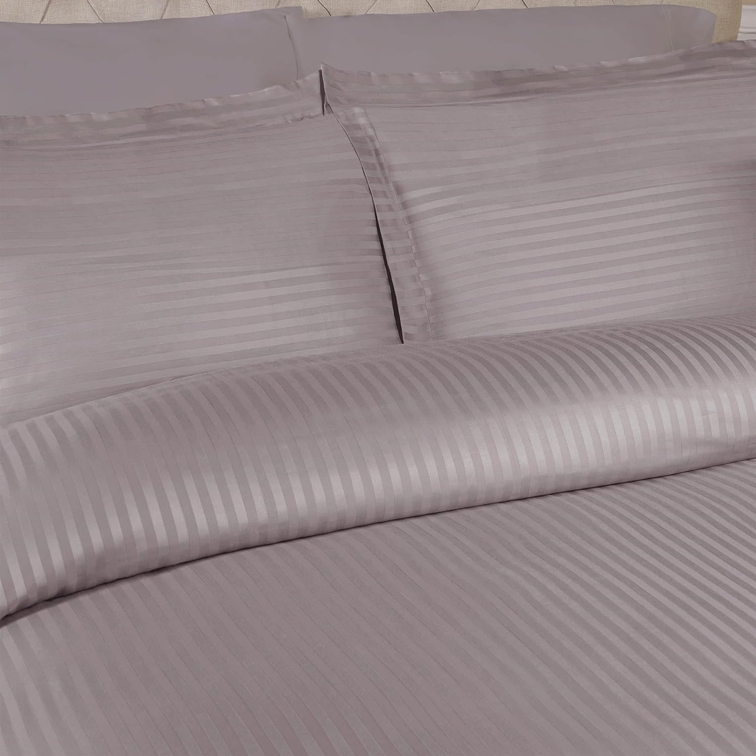 Premium Egyptian Cotton 300 Thread Count Duvet Cover Set - Soft Luxury Bedding for Master Bedroom & Guest Room (Queen/King Size) | Breathable & Wrinkle-Resistant for All-Season Comfort