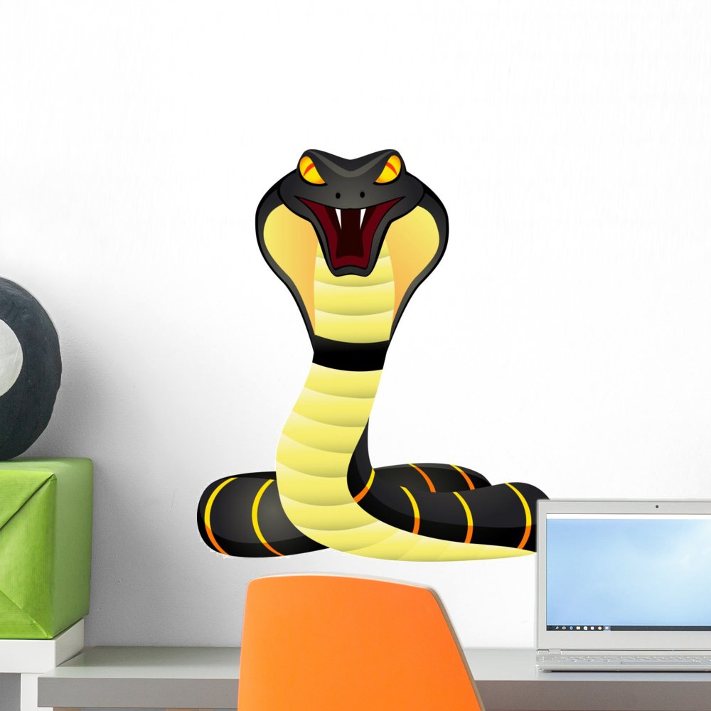 King Cobra Peel and Stick Wall Decal - 18 x 16 Inches - Removable Wall Sticker for Home & Office Decor - Perfect for Living Room, Bedroom, or Kids Room