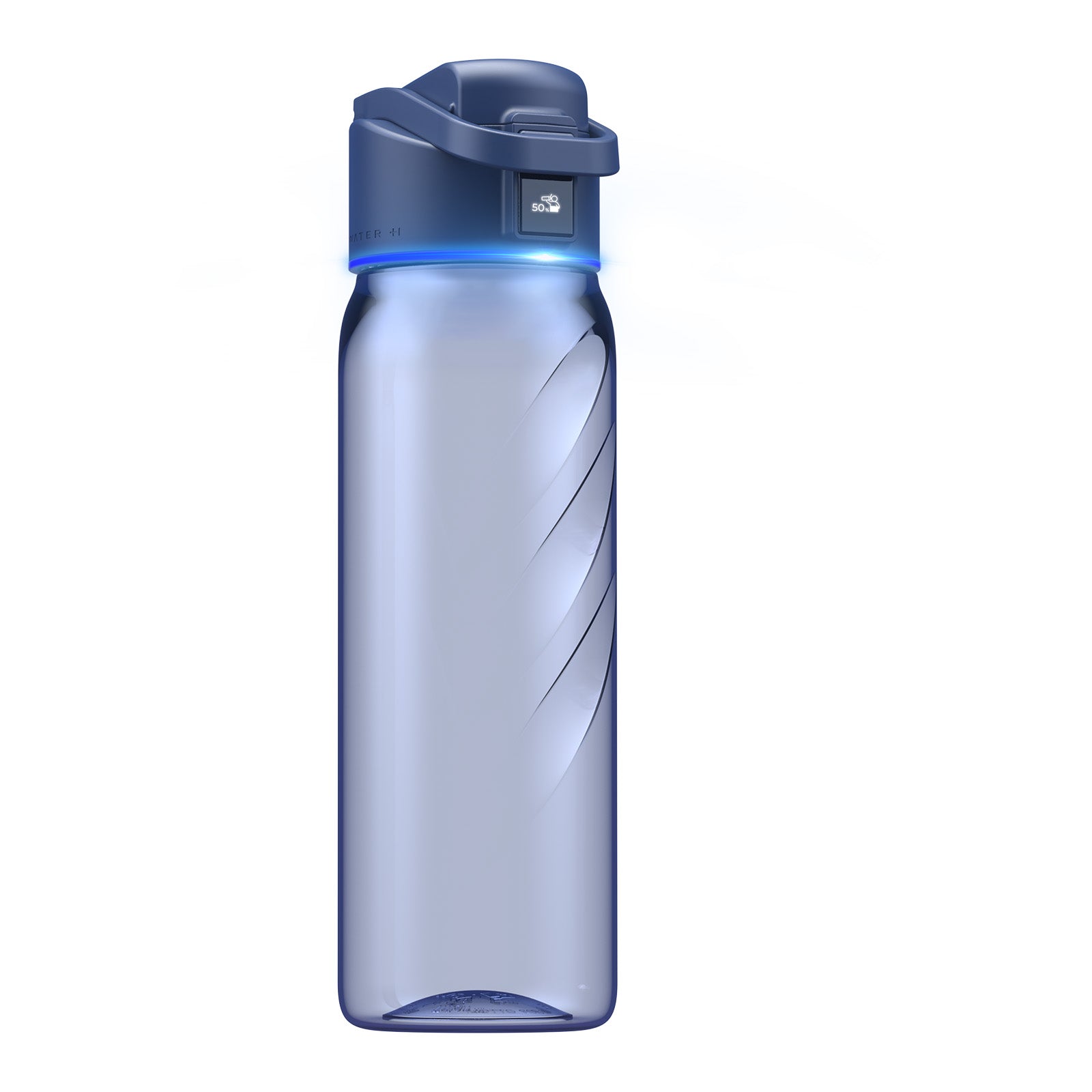 Boost Lite Blue 32 oz Water Bottle with Time Marker - Daily Hydration Tracker for Fitness, Gym & Outdoor Activities