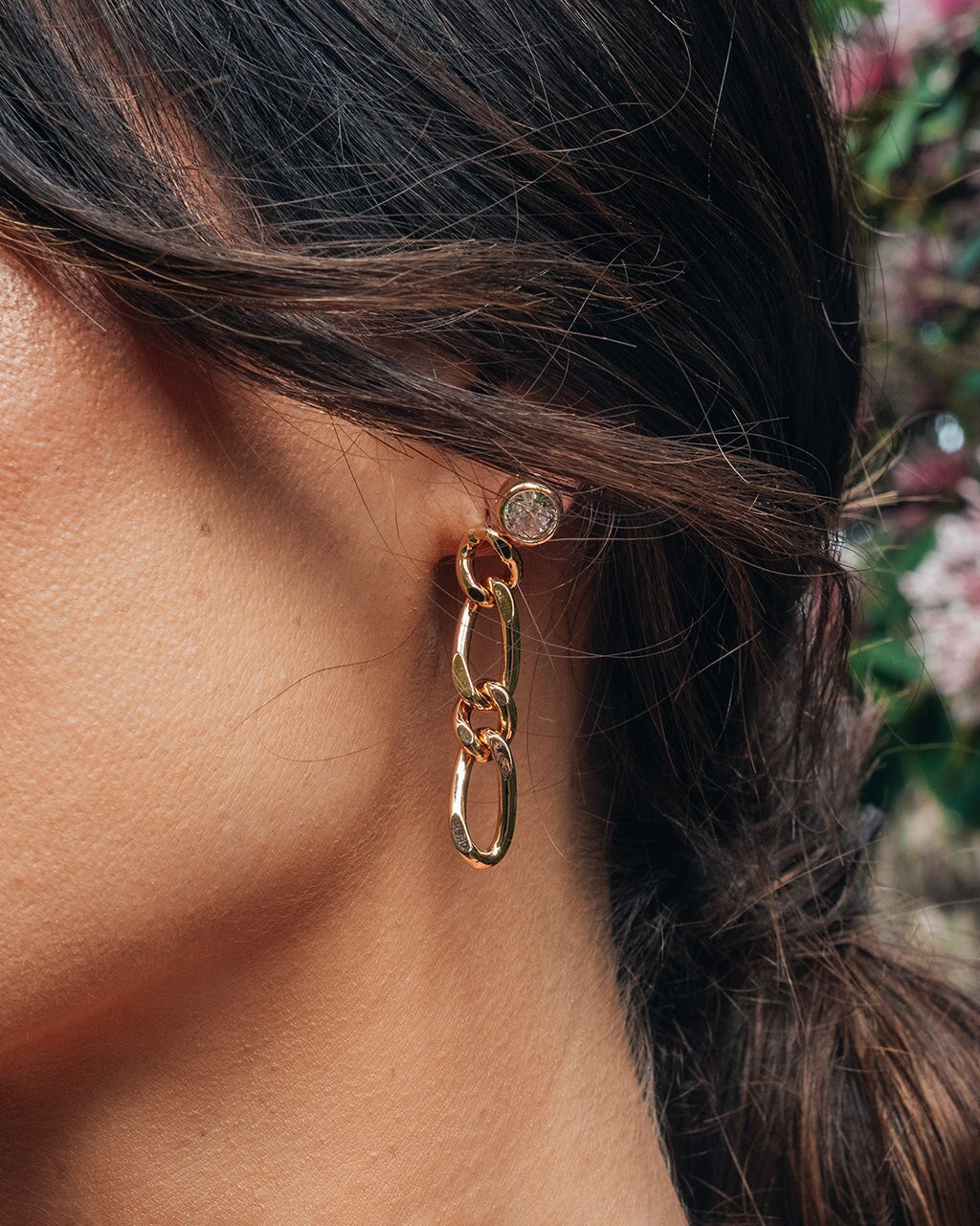 Jacqueline Chain Drop Stud Earrings for Women - Elegant Dangle Earrings for Party, Wedding & Everyday Wear