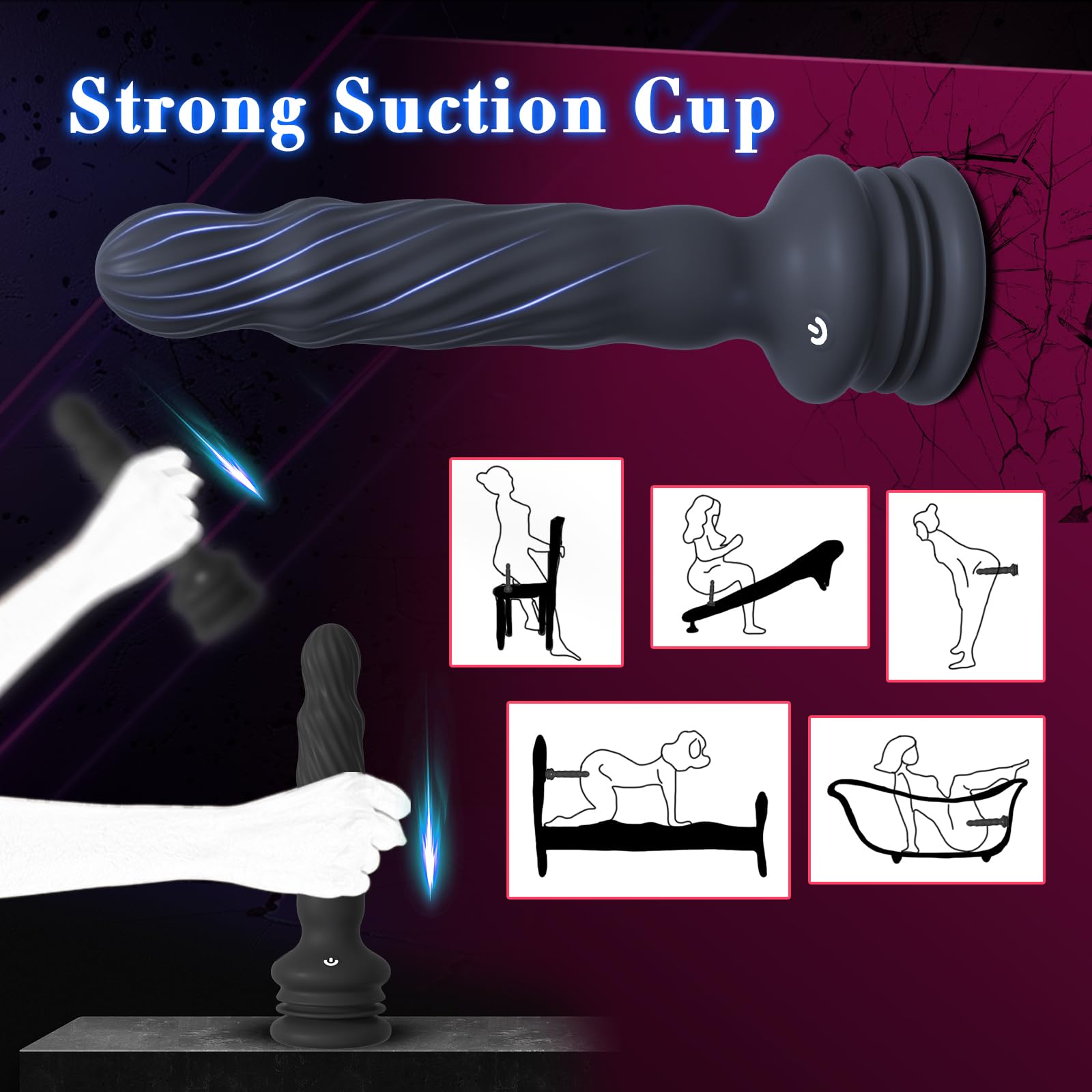 Porinda Remote Control Anal Vibrator - 7 Vibration Modes Prostate Massager with Suction Cup for Men & Couples | Wriggling Rotating Anal Plug & Beads | Adult Sex Toys for Solo & Partner Play