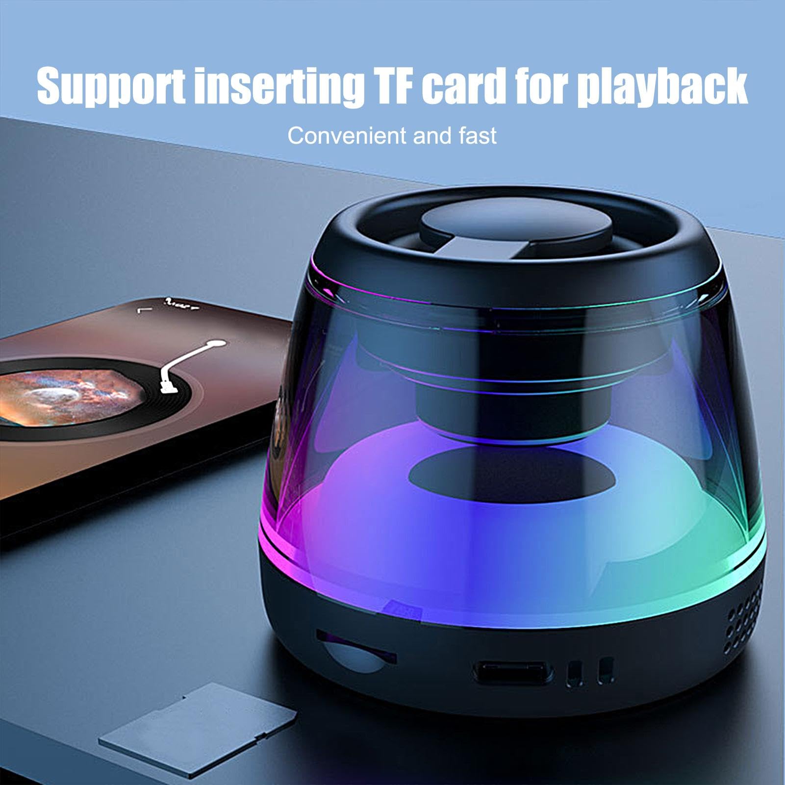 Wireless Bluetooth Speaker for Golf - IPX5 Waterproof Portable Speaker with RGB Lights, Stereo Pairing & Loud Sound - Perfect for Kids, Kayak, Parties & Outdoor Adventures