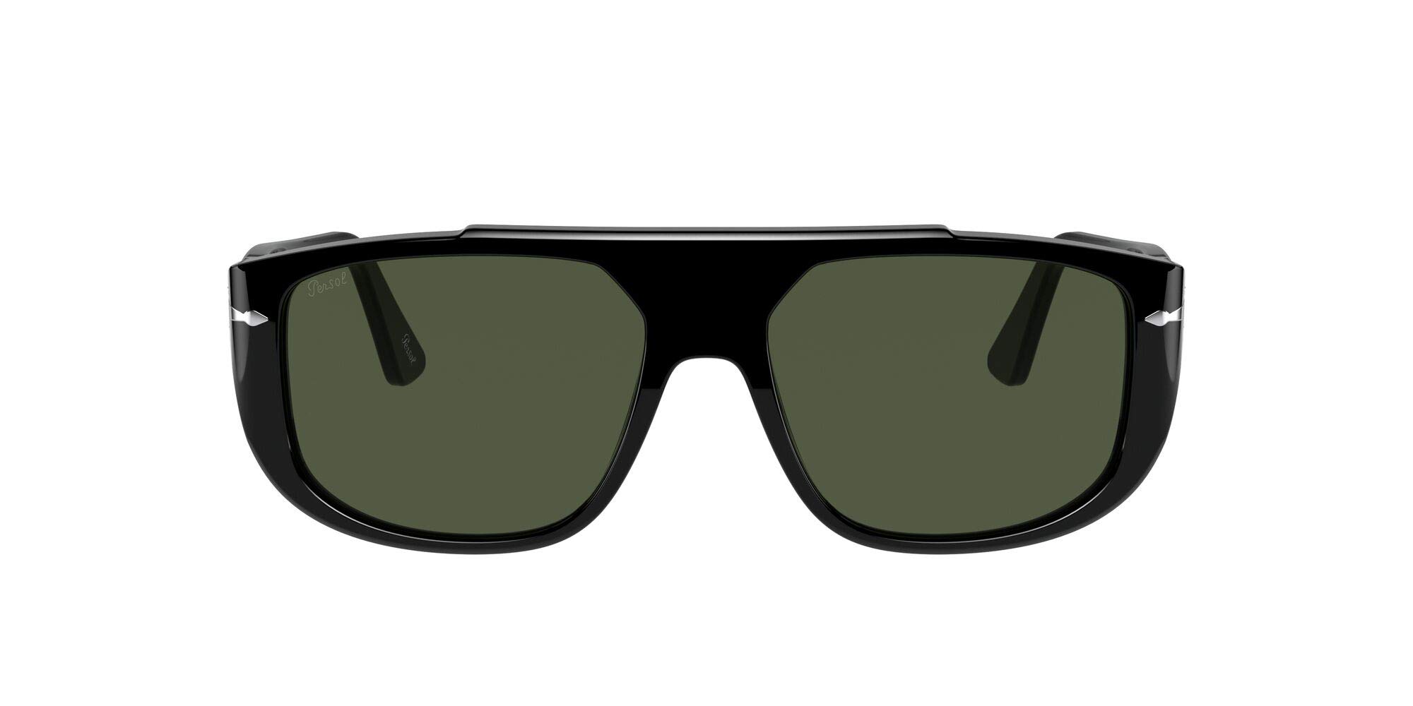 Persol PO3261S Rectangular Polarized Sunglasses for Men & Women - UV Protection, Classic Style for Driving, Travel & Outdoor Activities