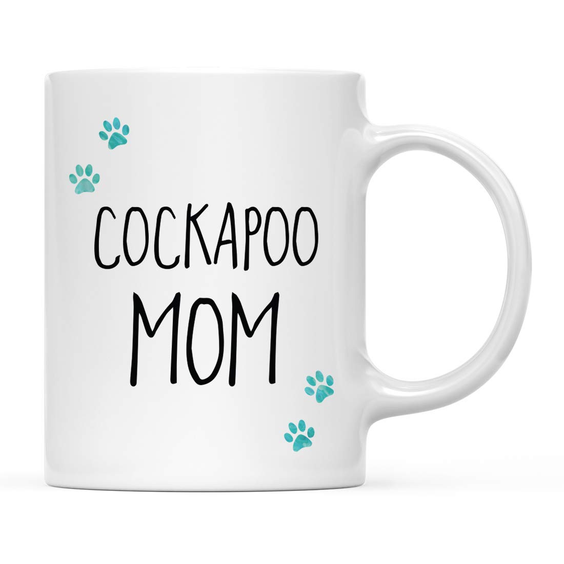 Funny Dog Mom Coffee Mug - 11oz Ceramic Cup with Cockapoo Pawprint Design, Perfect Gag Gift for Dog Lovers (1-Pack with Gift Box) - Great for Christmas, Birthday & Daily Coffee Use at Home/Office