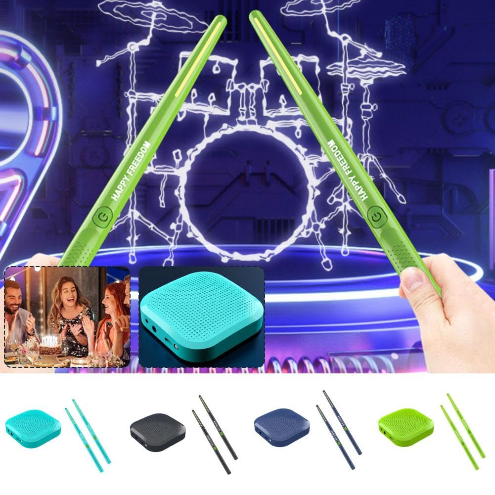 Electric Air Drumsticks - Virtual Air Drum Set for Adults & Kids | Electronic Drum Sticks for Beginners | Perfect Gift for Music Lovers & Kids | Practice Anywhere - Home, School, or Outdoor Play