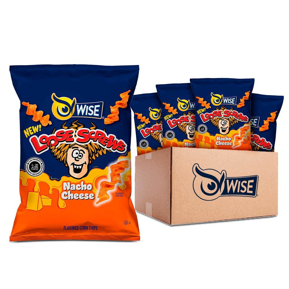 Wise Snacks Nacho Loose Screws - Crispy Crunchy Snacks for Parties & Movie Nights