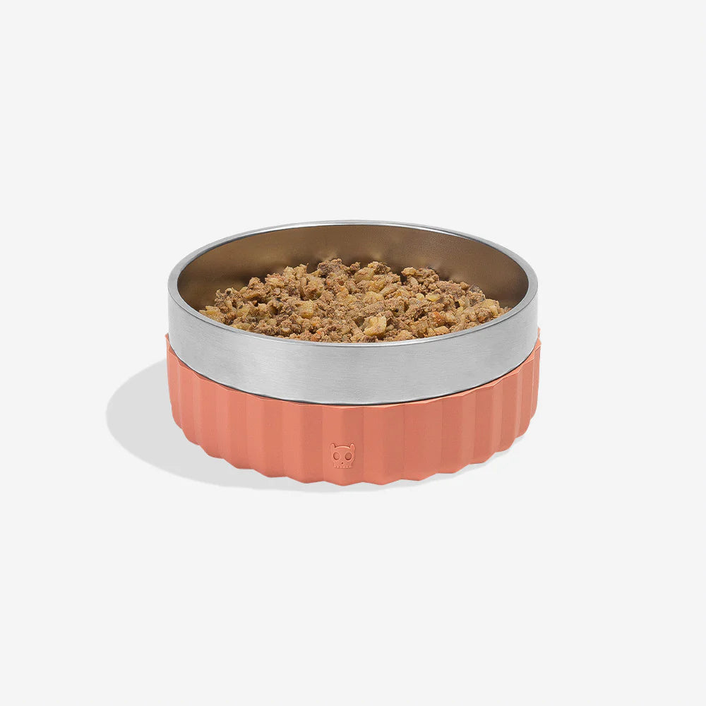Plato Tuff Bowl 1.2L - Durable Ceramic Pet Food Dish for Dogs & Cats - Mayo Star Clay Design by Zee.Dog - Perfect for Wet/Dry Food & Water - Shatterproof & Non-Slip Base