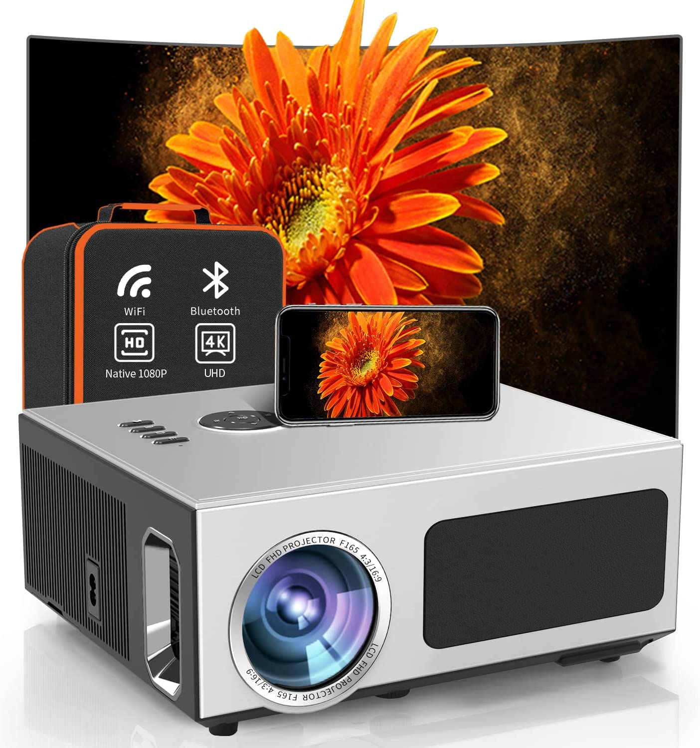 4K WiFi Bluetooth Projector - 5G & 500