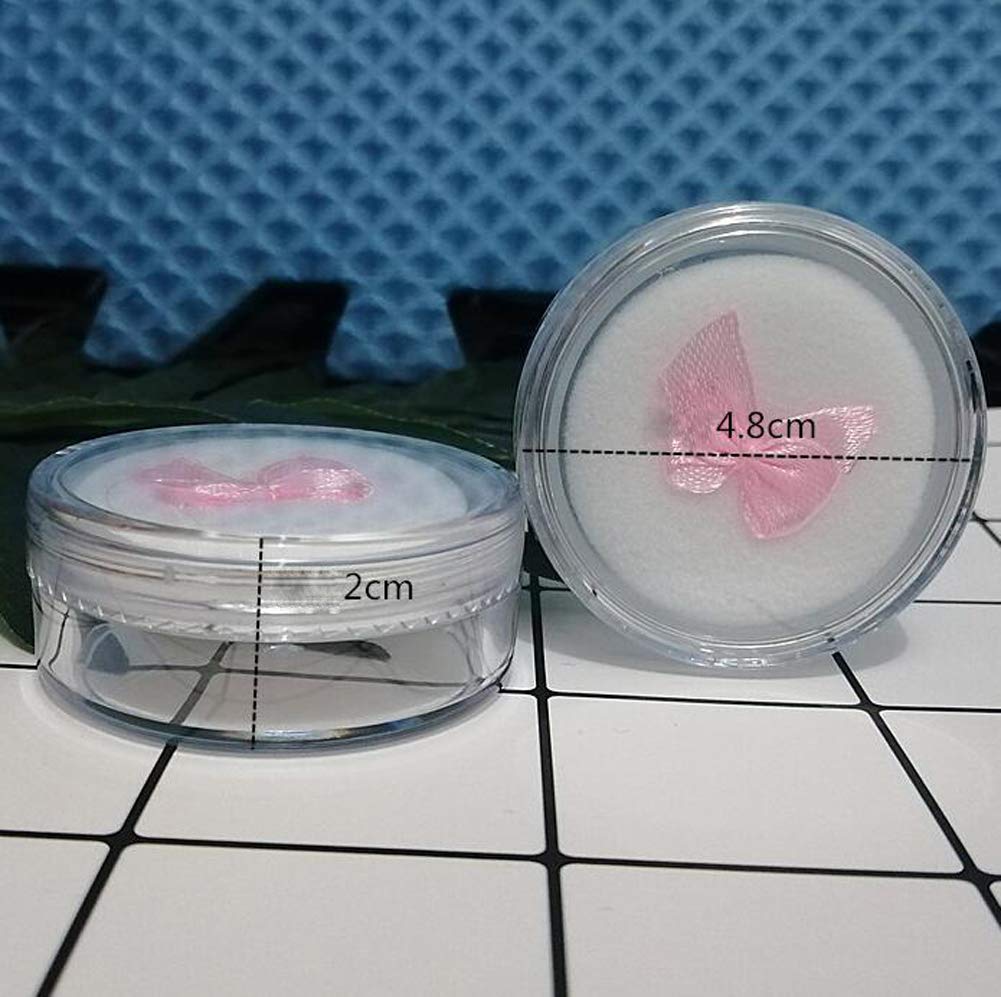 Refillable 5G Transparent Empty Loose Powder Box with Sifter & Puff - DIY Makeup Container for Foundation, Blusher, Finishing Powder & Glitter Storage - Perfect for Travel & Professional Makeup Kits
