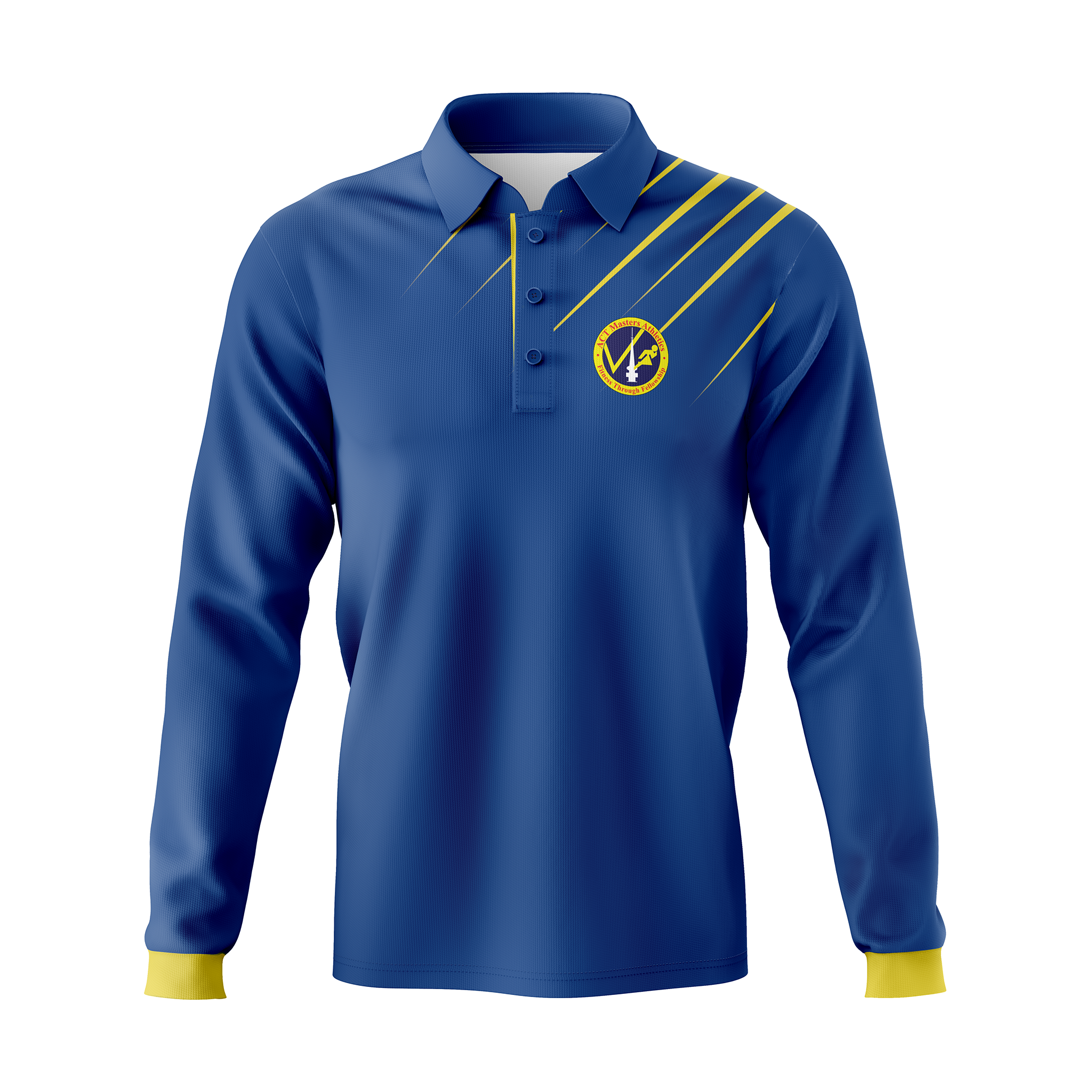 ACT Masters Athletics Women's Long Sleeve Polo Shirt - Breathable & Moisture-Wicking for Running, Tennis & Golf Performance