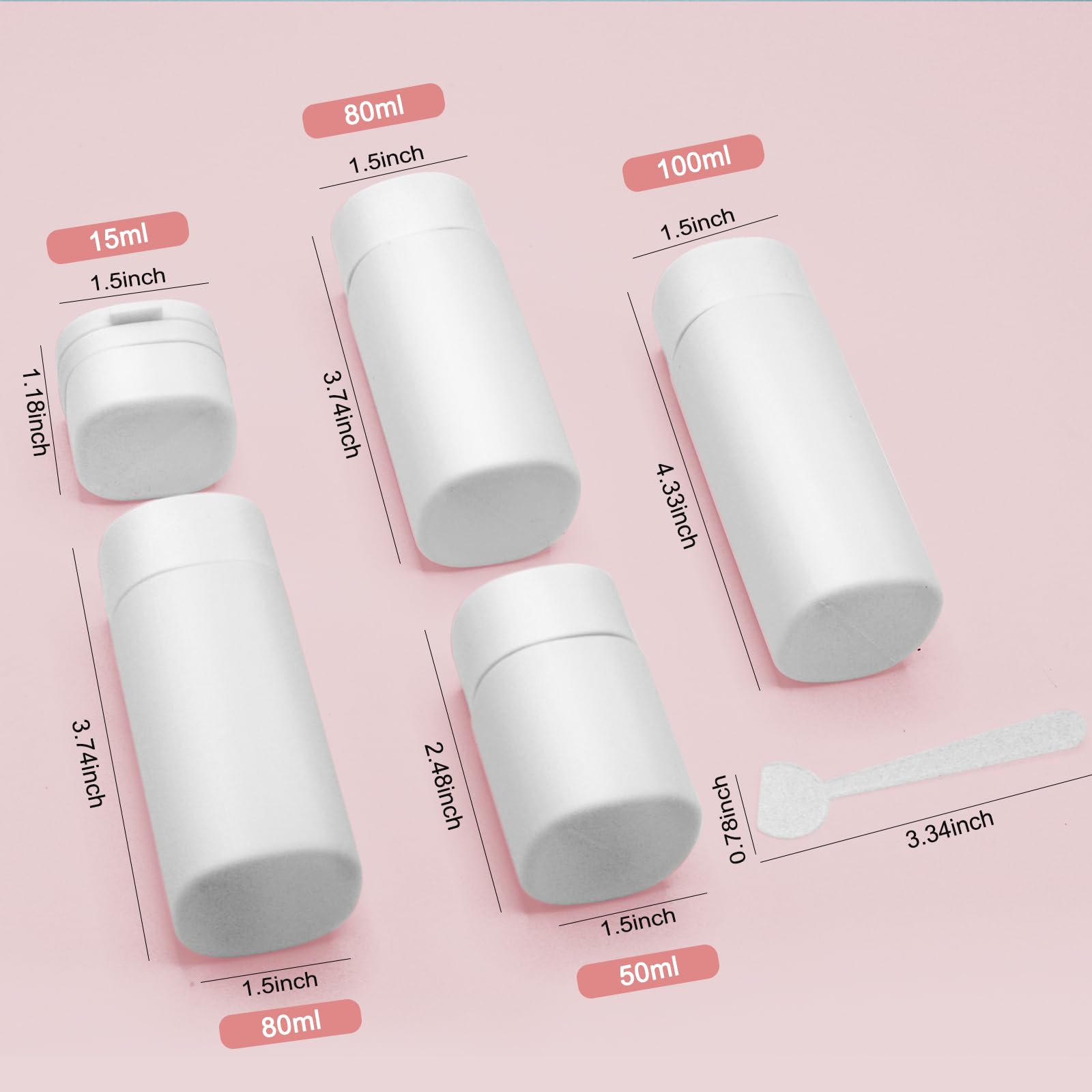 5pcs TSA Approved Travel Bottles for Toiletries - Leak Proof Refillable Shampoo & Conditioner Containers with Clear Toiletry Bag (White) - Perfect for Air Travel, Camping & Gym Essentials