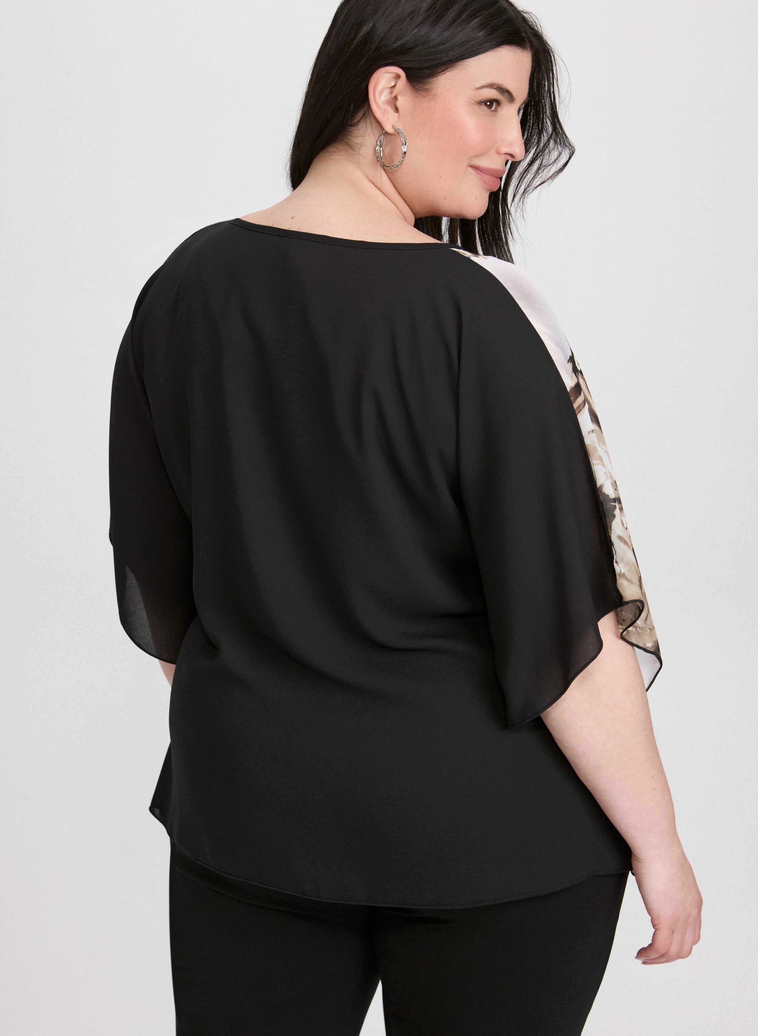 Floral Print Front Blouse for Women - Elegant Flowy Top for Spring & Summer - Perfect for Office, Date Night & Casual Outings