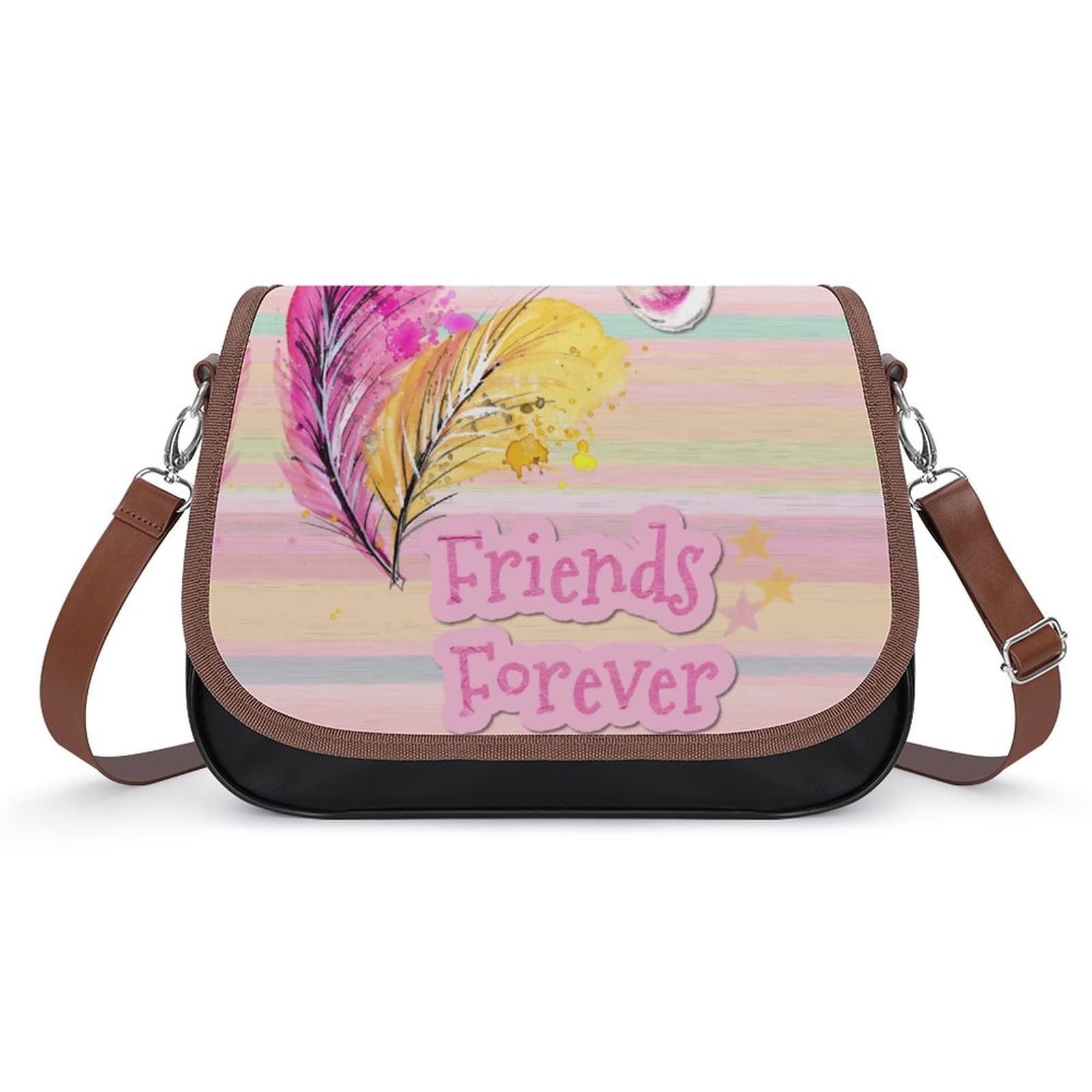 Vintage Leather Crossbody Bag for Women - Medium Hobo Shoulder Bag with Butterfly Print, Perfect for Daily Use, Travel & Casual Outings