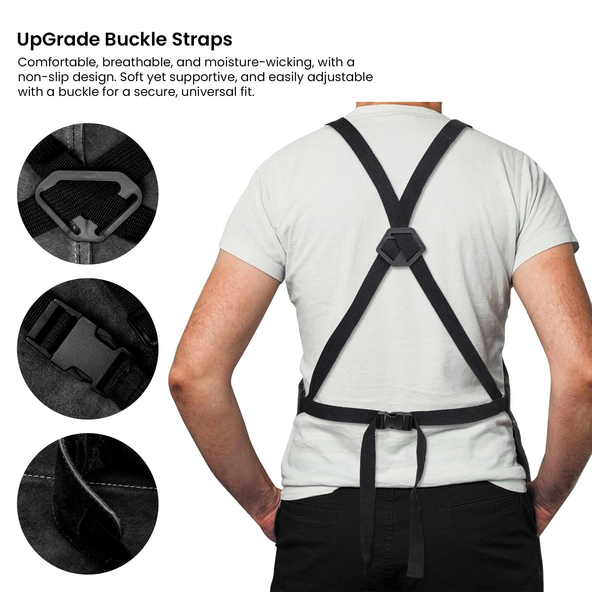 Durable Leather Welding Apron with 9 Tool Pockets - Heavy Duty Workwear for Blacksmiths, Welders & Metalworkers - Perfect for Forging, Metal Fabrication & Workshop Safety Gear