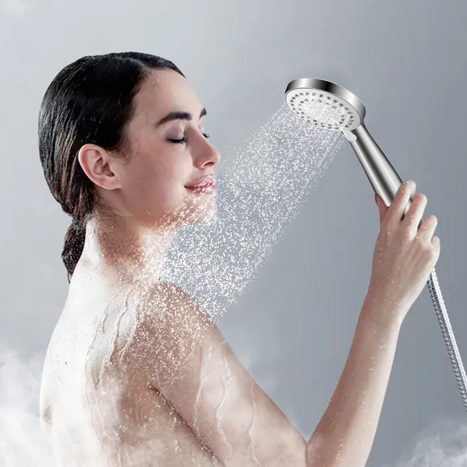 **High Pressure Handheld Shower Head Set - Adjustable Shower Head for Home & Spa Massage - Perfect for Relaxation & Water Saving (Combo Shower Head)**