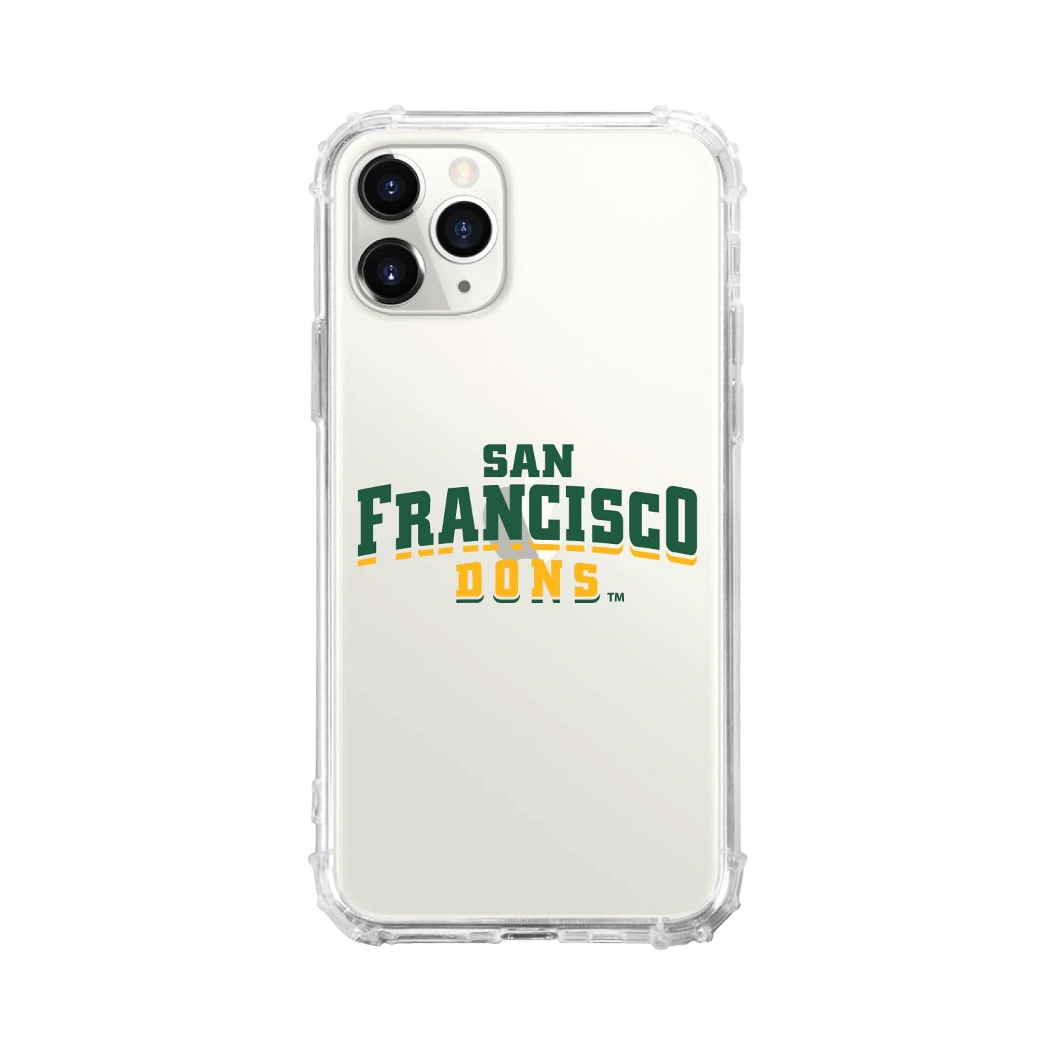 OTM Essentials Durable Phone Case for iPhone 11 - Shockproof Tough Edge Protection - University of San Francisco Design - Classic White - Perfect for College Students & Alumni