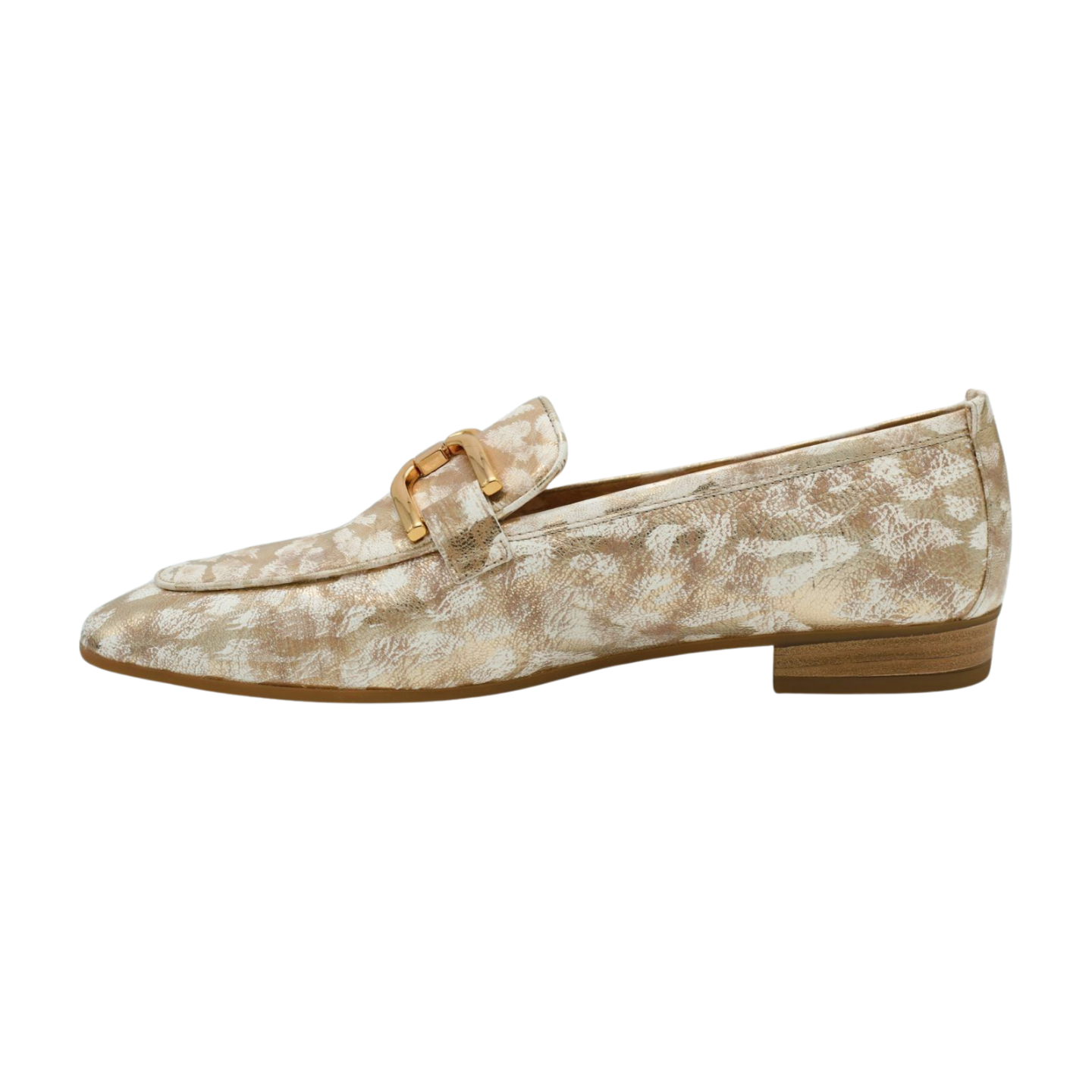 UNISA Gold Print Leather Loafers for Men - Comfortable Slip-On Dress Shoes for Business, Office & Casual Wear - Baxter Style