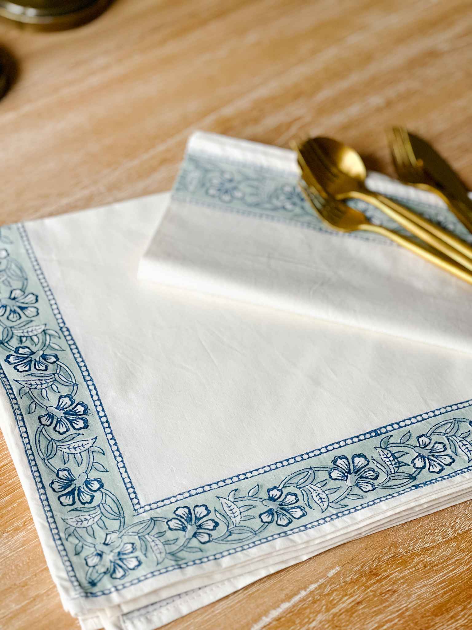 Premium Fatima Napkins Set of 4 - 100% Cotton Decorative Table Napkins for Dinner Parties, Weddings & Home Decor