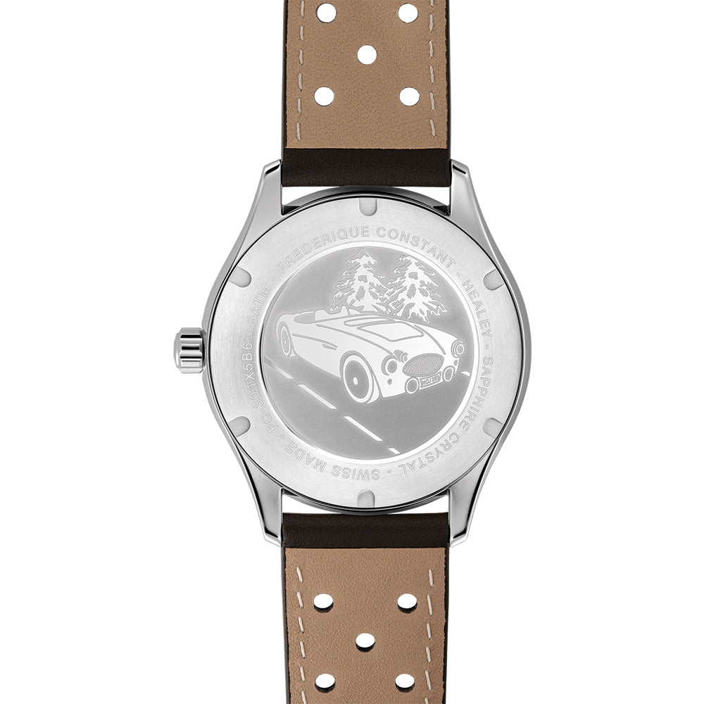 Vintage Rally Healey Automatic 40mm Green Leather Strap Watch - Classic Men's Timepiece for Casual Wear & Outdoor Adventures