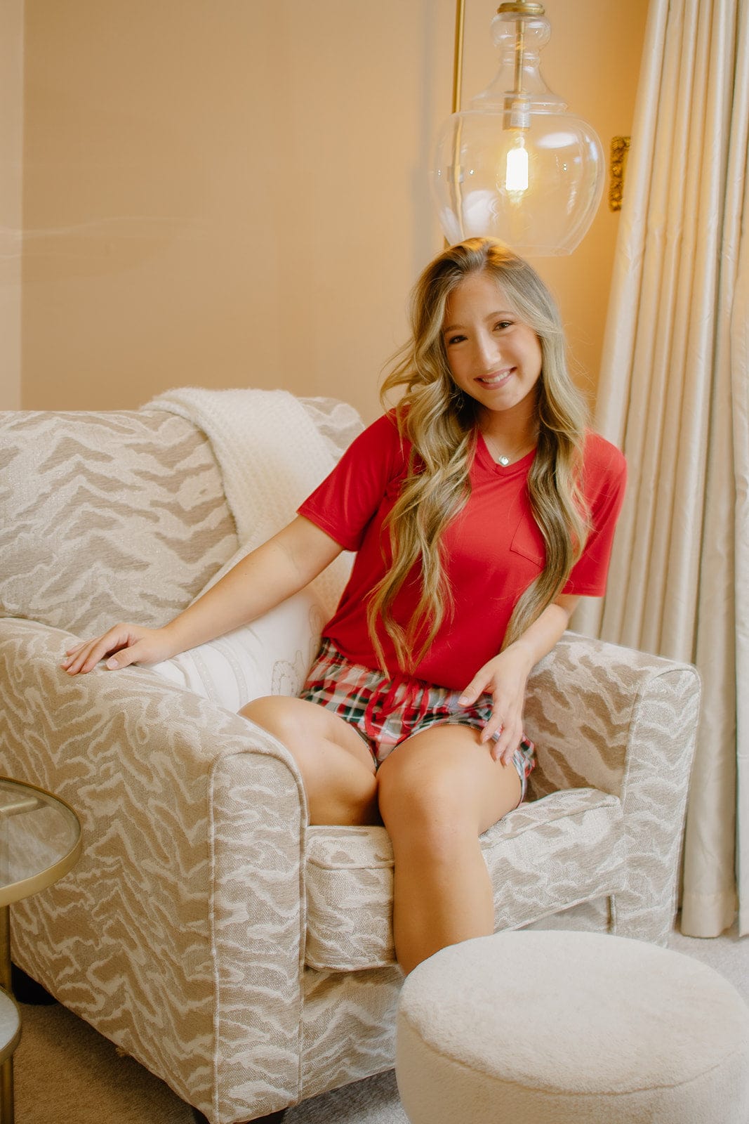Festive Christmas Plaid Pajama Shorts for Women & Men - Cozy Holiday Sleepwear for Xmas Parties & Family Gatherings