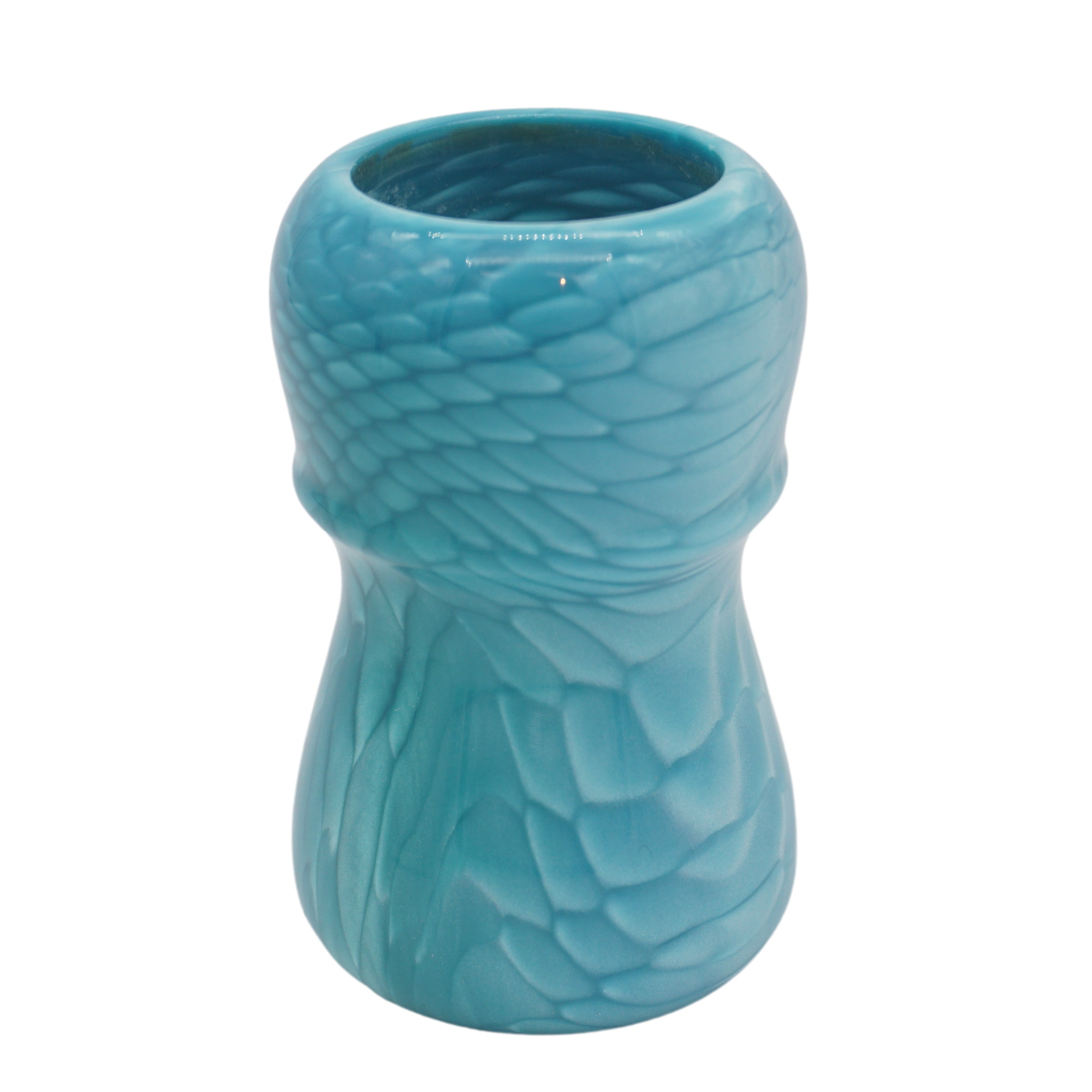 Premium Blue Snakeskin Handcrafted Shaving Brush Handle - Fits 24mm & 26mm Knots - Perfect for Wet Shaving, Grooming Kits & Luxury Bathroom Accessories