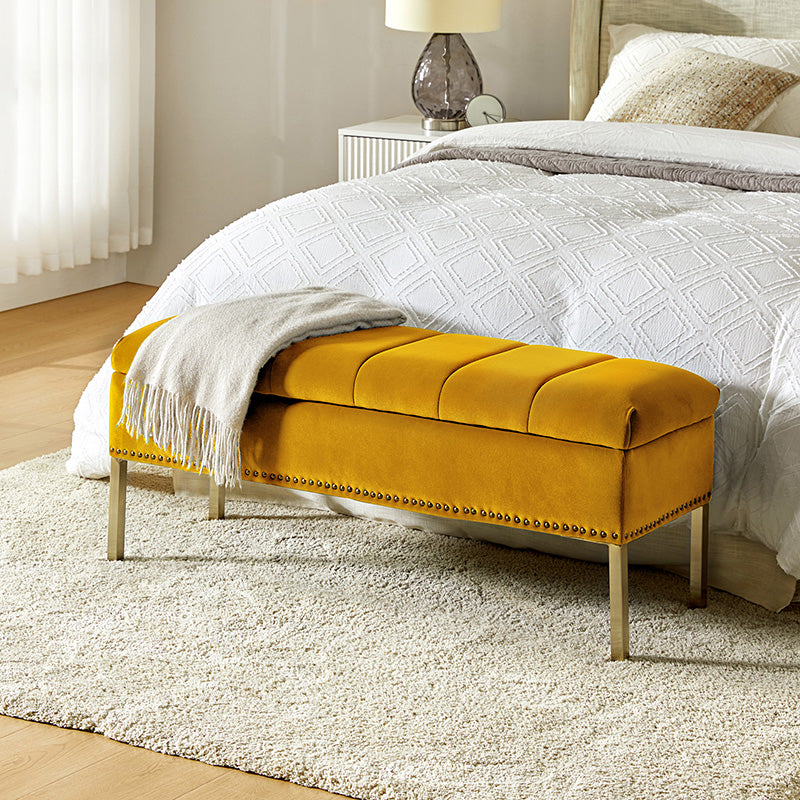 Egmund Upholstered Flip Top Storage Bench - Stylish Ottoman with Hidden Storage for Bedroom, Living Room & Entryway - Perfect for Home Organization & Extra Seating